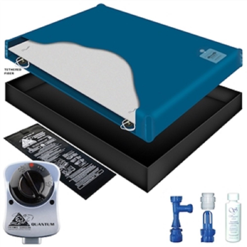 60% Waveless Waterbed Mattress Kit with Liner, Heater, Fill Drain & Conditioner - California King Size 72x84 (1SF-1G1) - Perfect for Back Pain Relief & Deep Sleep in Master Bedrooms