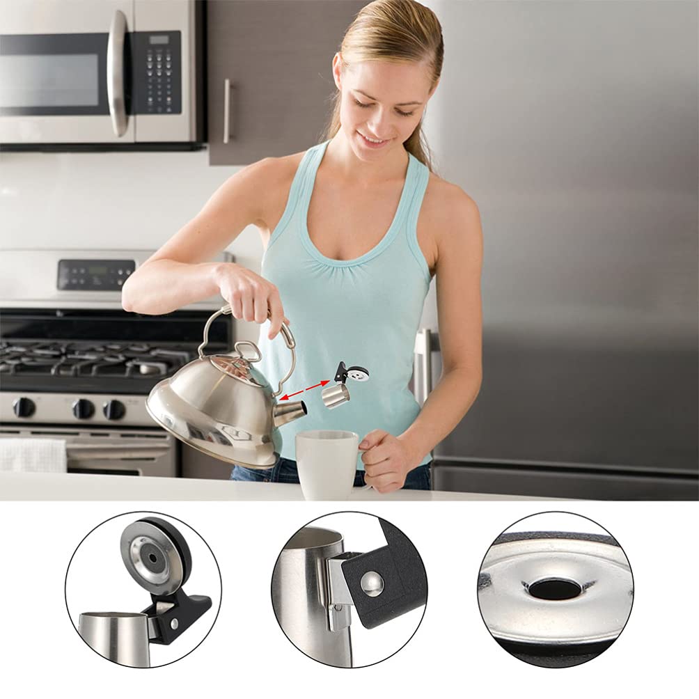 2 Pack Stainless Steel Whistling Tea Kettle Nozzles - Replacement Flutes for Stovetop Kettles - Perfect for Tea Lovers & Kitchen Use (Boiling Water Alert, Morning Tea Routine)