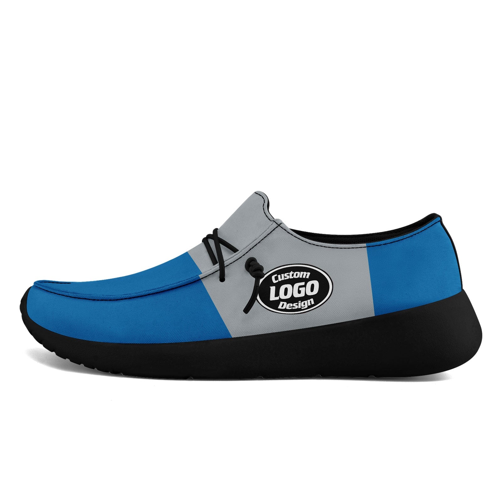 Custom Detroit Blue Gray Personalized Sneakers - Handmade Canvas Shoes for Men & Women (Size 11) - Unique Streetwear Fashion for Urban Lifestyle & Casual Wear
