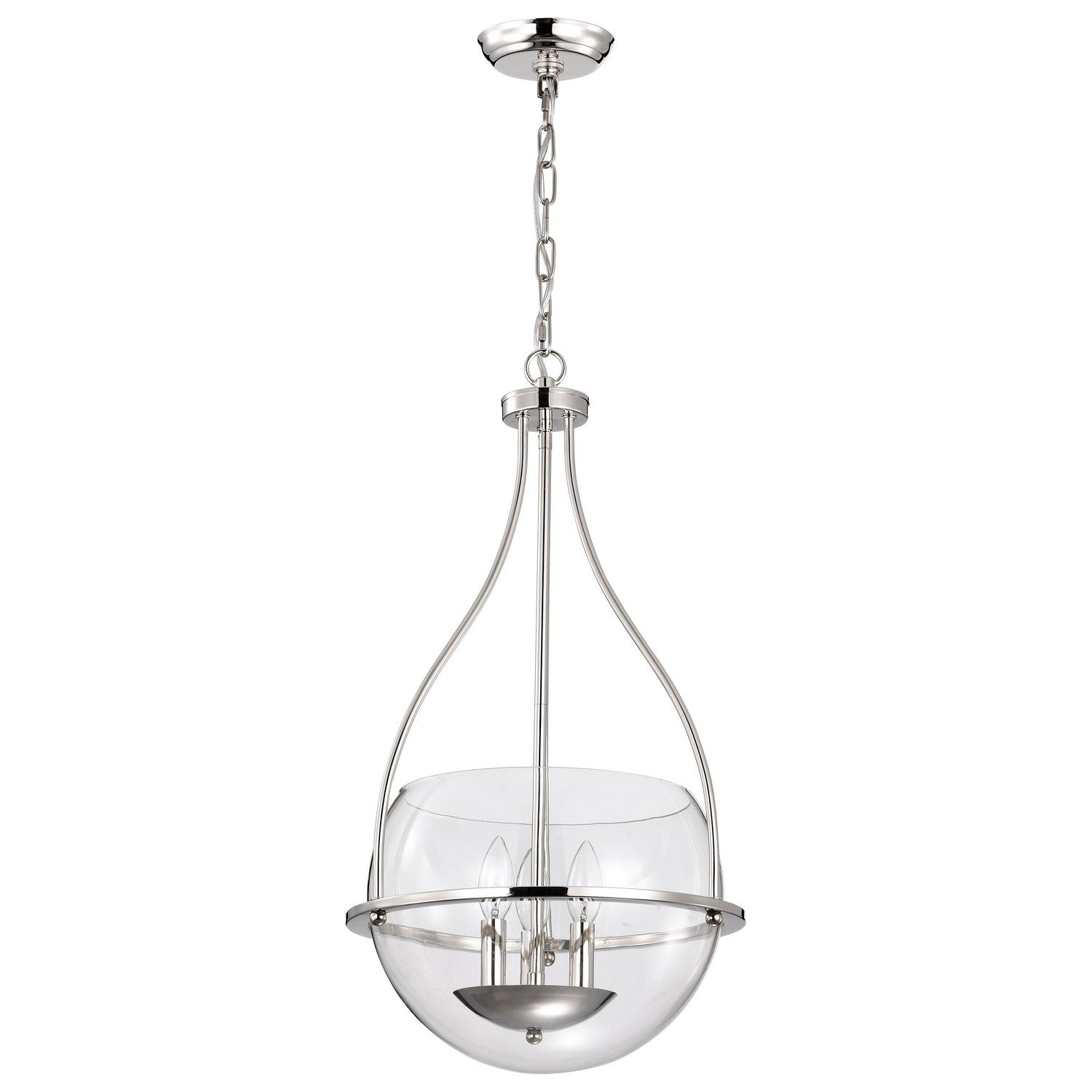 Amado Modern Pendant Light - Clear Glass Shade for Kitchen Island, Dining Room & Bedroom Lighting
