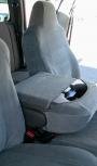 Durafit Seat Covers for 2002-2010 Ford F250-F550 Super Duty - Exact Fit 40/20/40 Split Bench Seat Covers with High Back Buckets | Premium Dark Gray Leatherette Fabric | Durable & Stylish Truck Accessories | Perfect for Work Trucks, Off-Roading & Daily Commutes