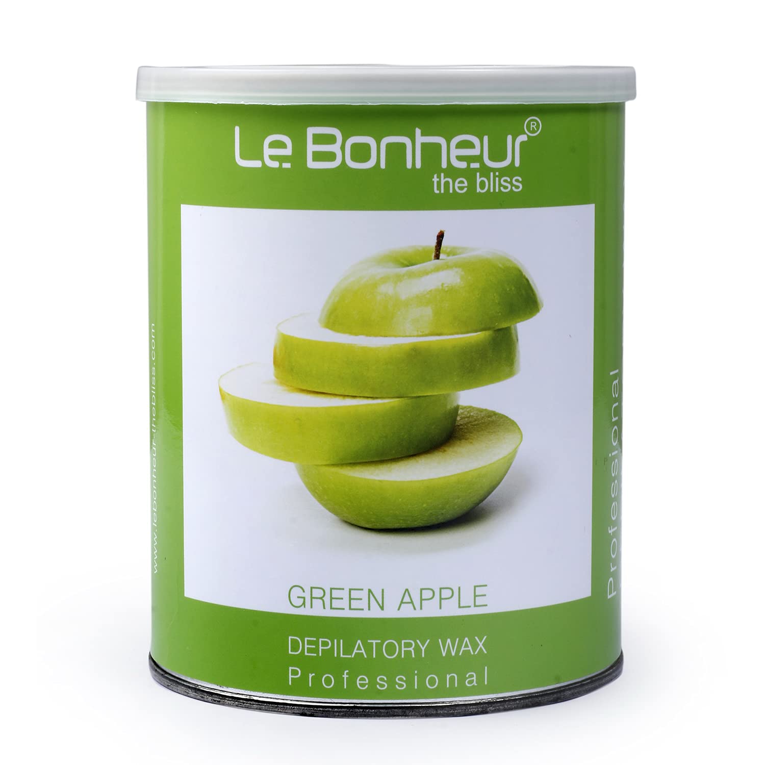 Le Bonheur Green Apple Liposoluble Wax - Full Body Hair Removal Wax for Sensitive Skin & Delicate Areas (800g) | Gentle Waxing for Bikini Line, Face, Underarms & More