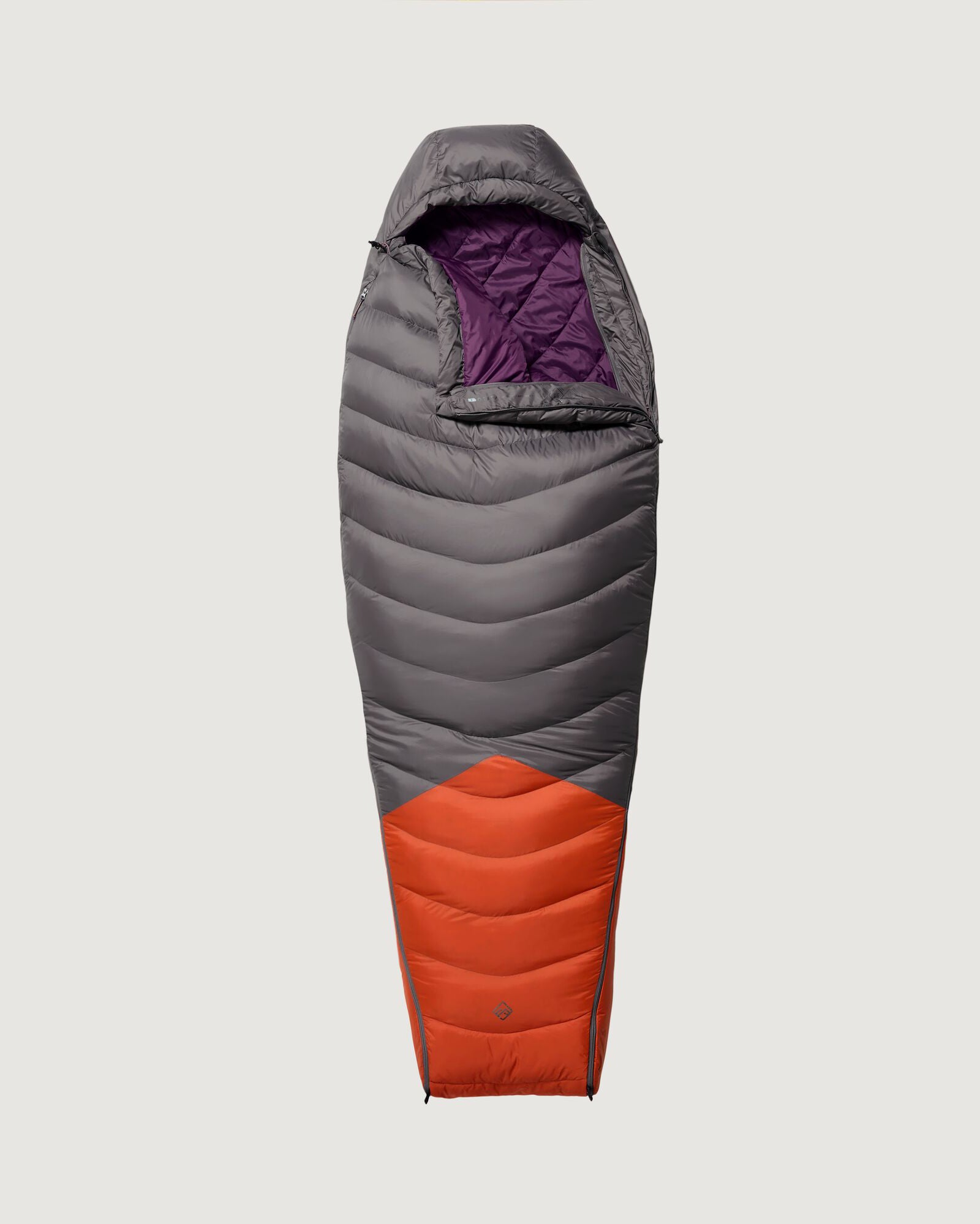 Vurso 4°C Lightweight Sleeping Bag for Camping & Hiking - Regular Size, Light Quartz/Red Earth - Perfect for Backpacking, Travel & Outdoor Adventures