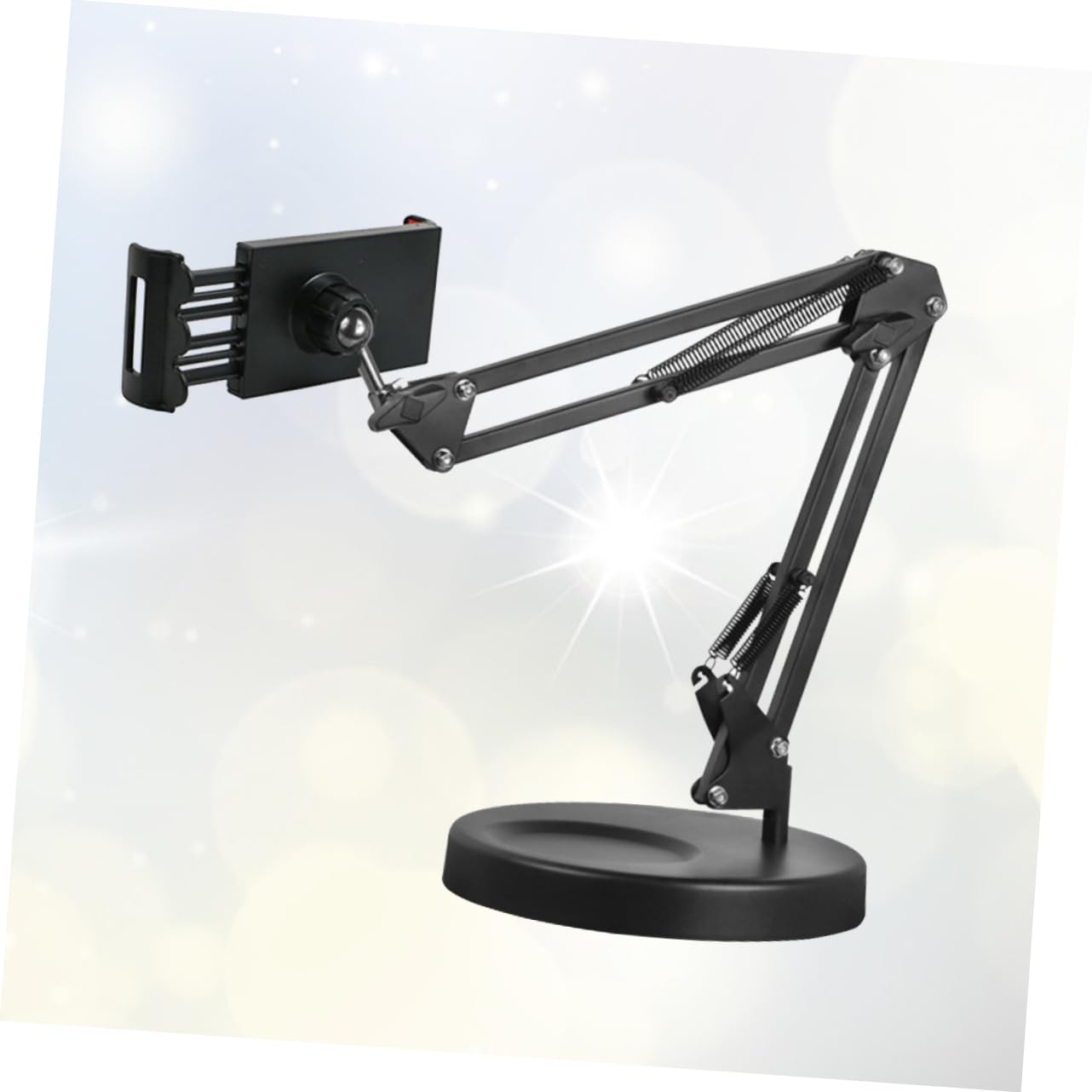 ABOOFAN Universal Flexible Phone Holder with 360° Rotatable Ball Neck & Metal Base - Adjustable Desk Stand for iPhone, Samsung, Galaxy - Perfect for Home Office, Video Calls, Watching Movies & Hands-Free Use