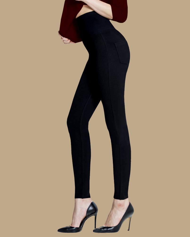 Mizline High Waist Tummy Control Leggings for Women - Black | Shapewear Slimming Yoga Pants for Workout, Running & Daily Wear
