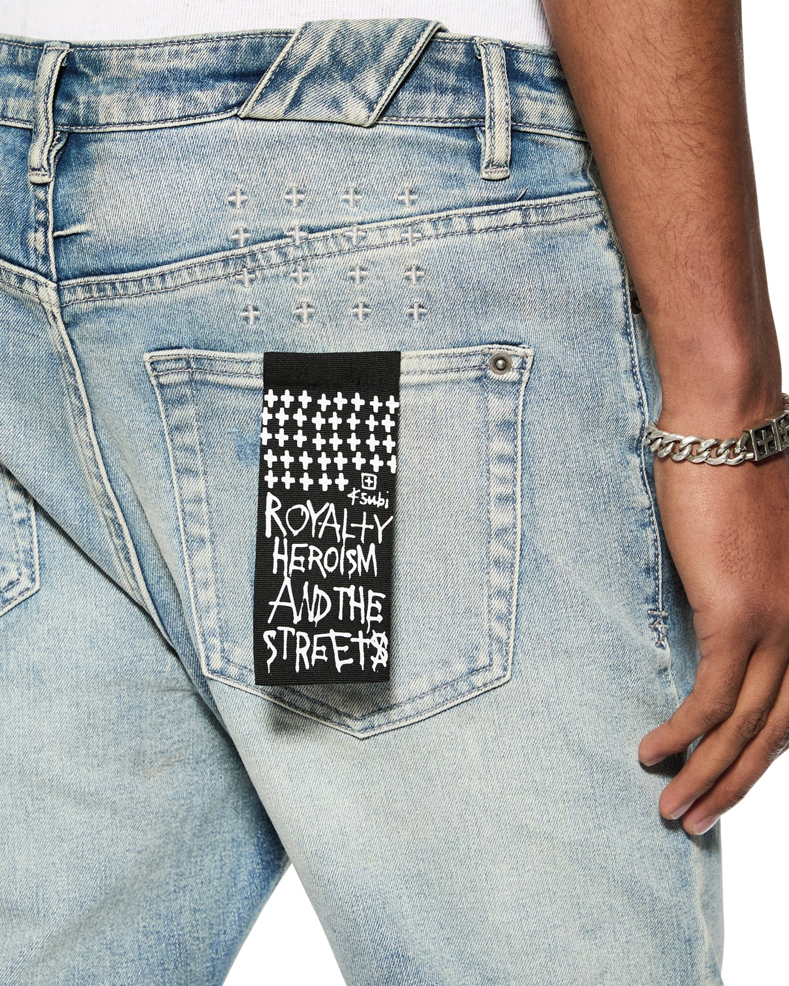 Chitch Punk Blue Thrashed - Vintage Distressed Denim Jacket for Men & Women | Perfect for Concerts, Festivals & Streetwear Fashion