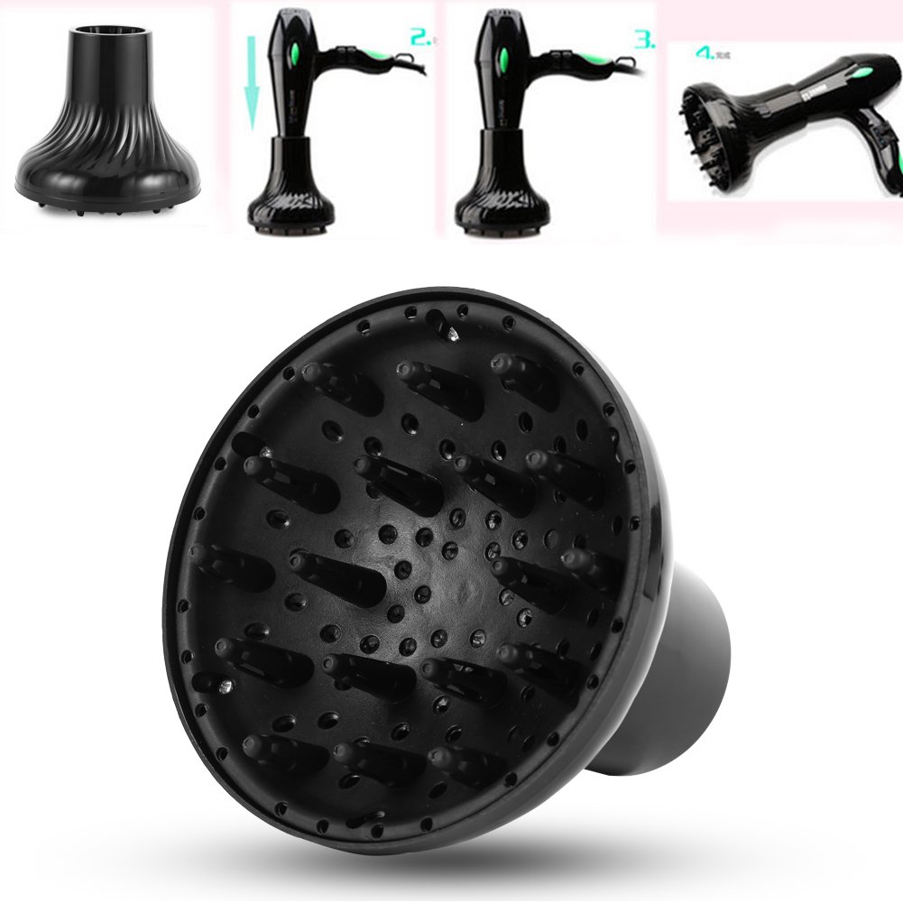 Universal Hair Diffuser Attachment for Hair Dryer - Natural Curly Hair Styling Tool for Home, Barbershop & Salon - Portable Diffuser for Defined Curls & Volume - Perfect for Daily Styling, Travel & Professional Use