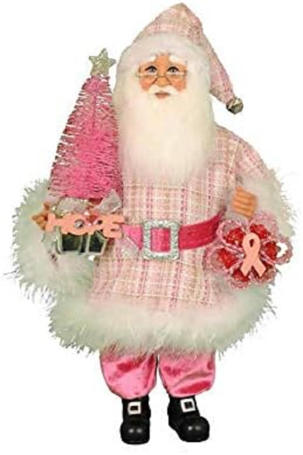 Karen Didion Originals Hope Santa Figurine - 17 Inch Handmade Christmas Decor, Holiday Home Ornament & Collectible Gift for Tree, Mantel, and Festive Table Centerpiece