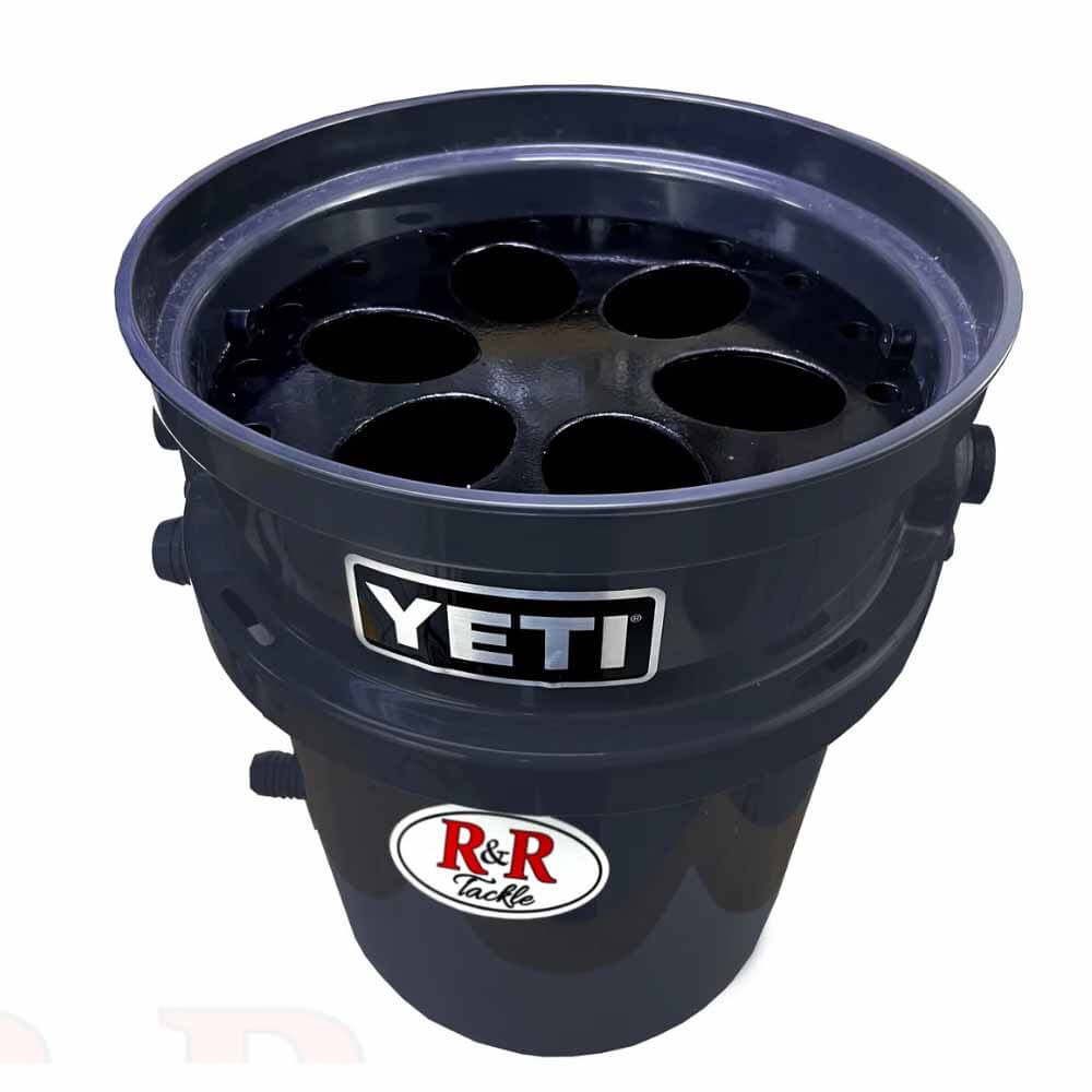 R&R Tackle Bucket Tube - Durable Fishing Gear Organizer for Lures & Baits - Perfect for Boat, Kayak & Shore Fishing Adventures