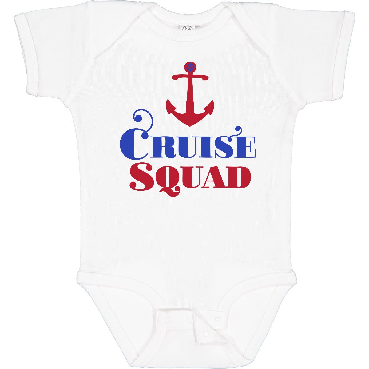 Inktastic Cruise Squad Red & Blue Baby Bodysuit - Soft Cotton Onesie for Infants, Perfect for Family Vacations & Cruise Trips