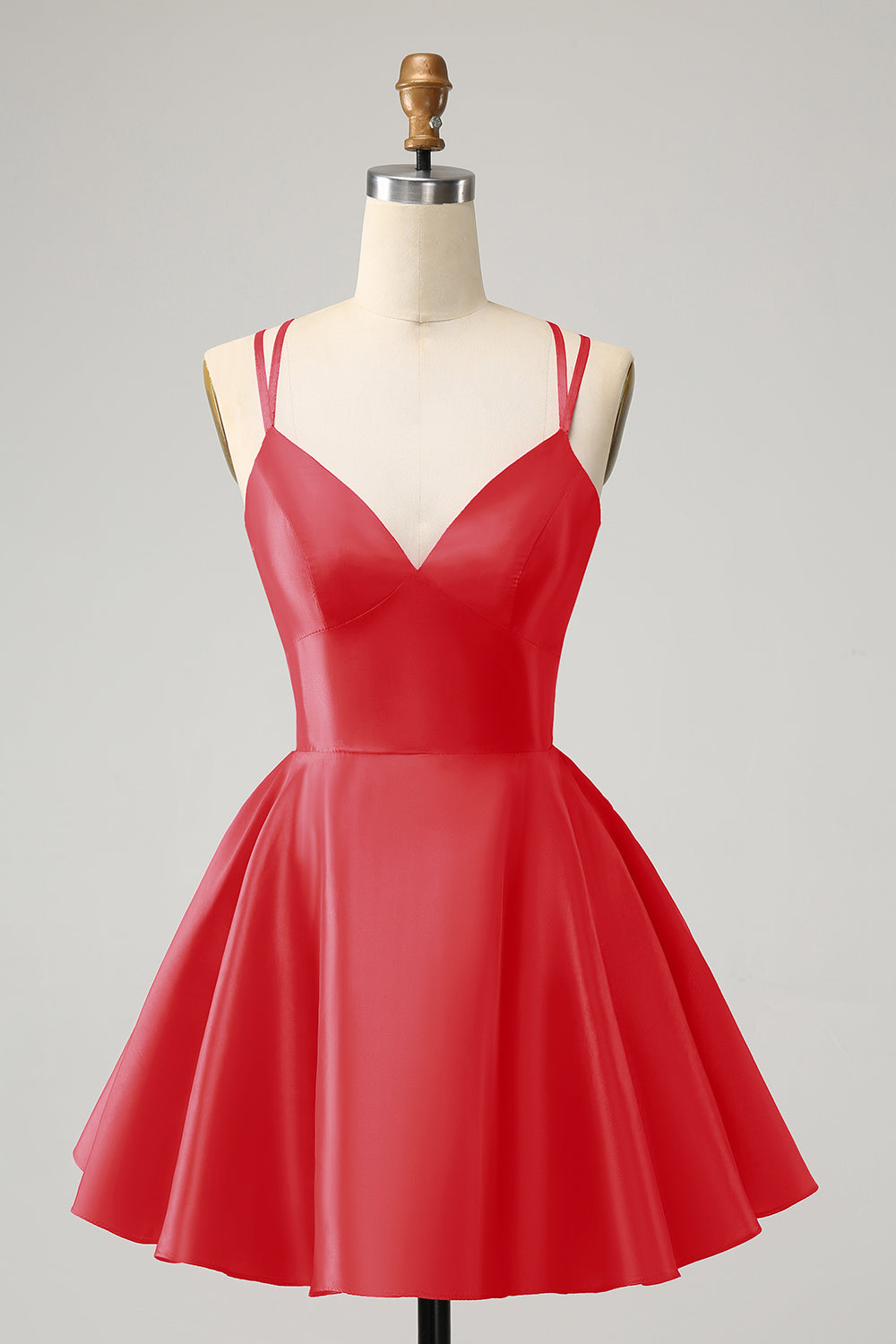 Fuchsia A-Line Spaghetti Strap Backless Short Homecoming Dress for Prom, Party, and Special Occasions
