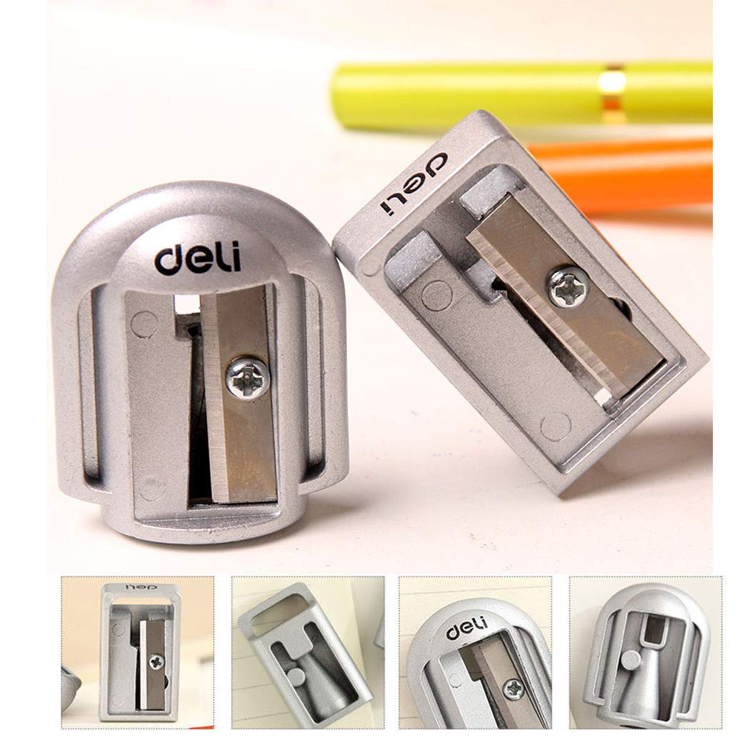 Premium Reusable Pencil Sharpener with Sandpaper Grinder - 2PCS Metal Manual Sketch Lead Pointer for Artists, Adults & Teens | Perfect for Drawing, Sketching & Art Classes