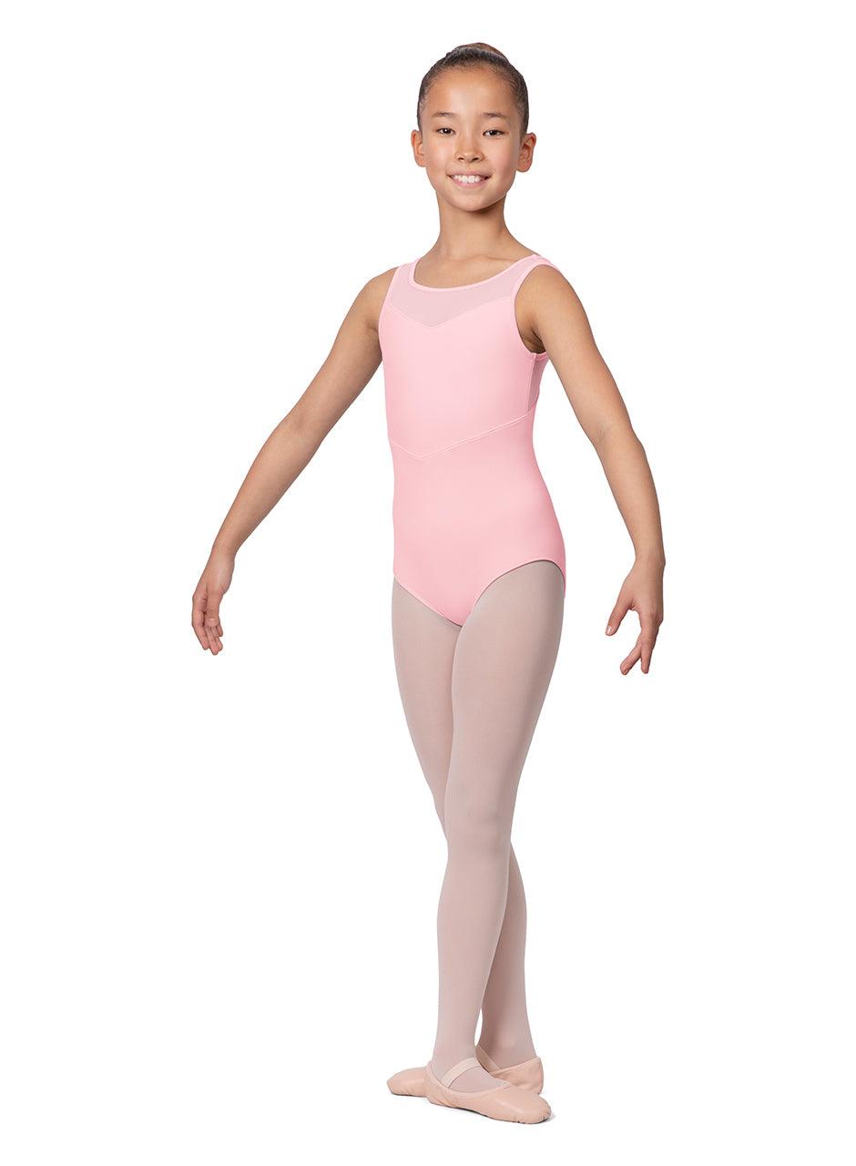 Bloch Girls Garcia Mesh Bodice Leotard - Ballet Dance Leotard for Kids & Teens - Perfect for Ballet Class, Recitals & Dance Performances