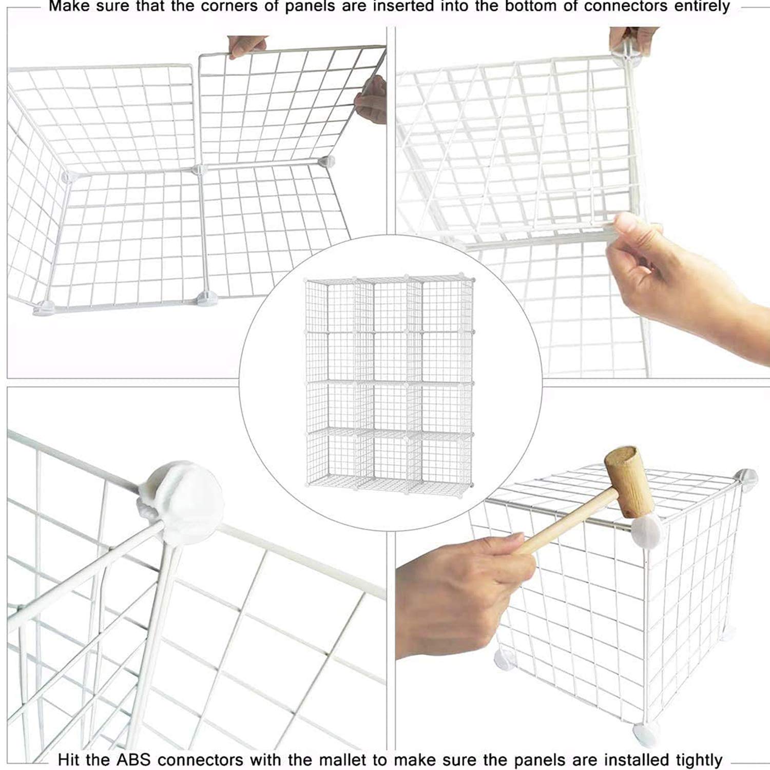 C&AHOME 12-Cube Wire Storage Organizer - 36.6