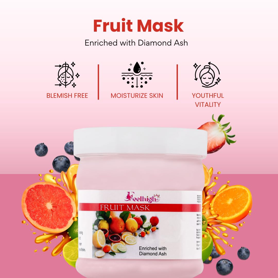 Feelhigh Papaya Face & Body Scrub + Fruit Mask Set - Natural Exfoliating & Brightening Skincare Duo for Glowing Skin | Perfect for Daily Use & Spa Days