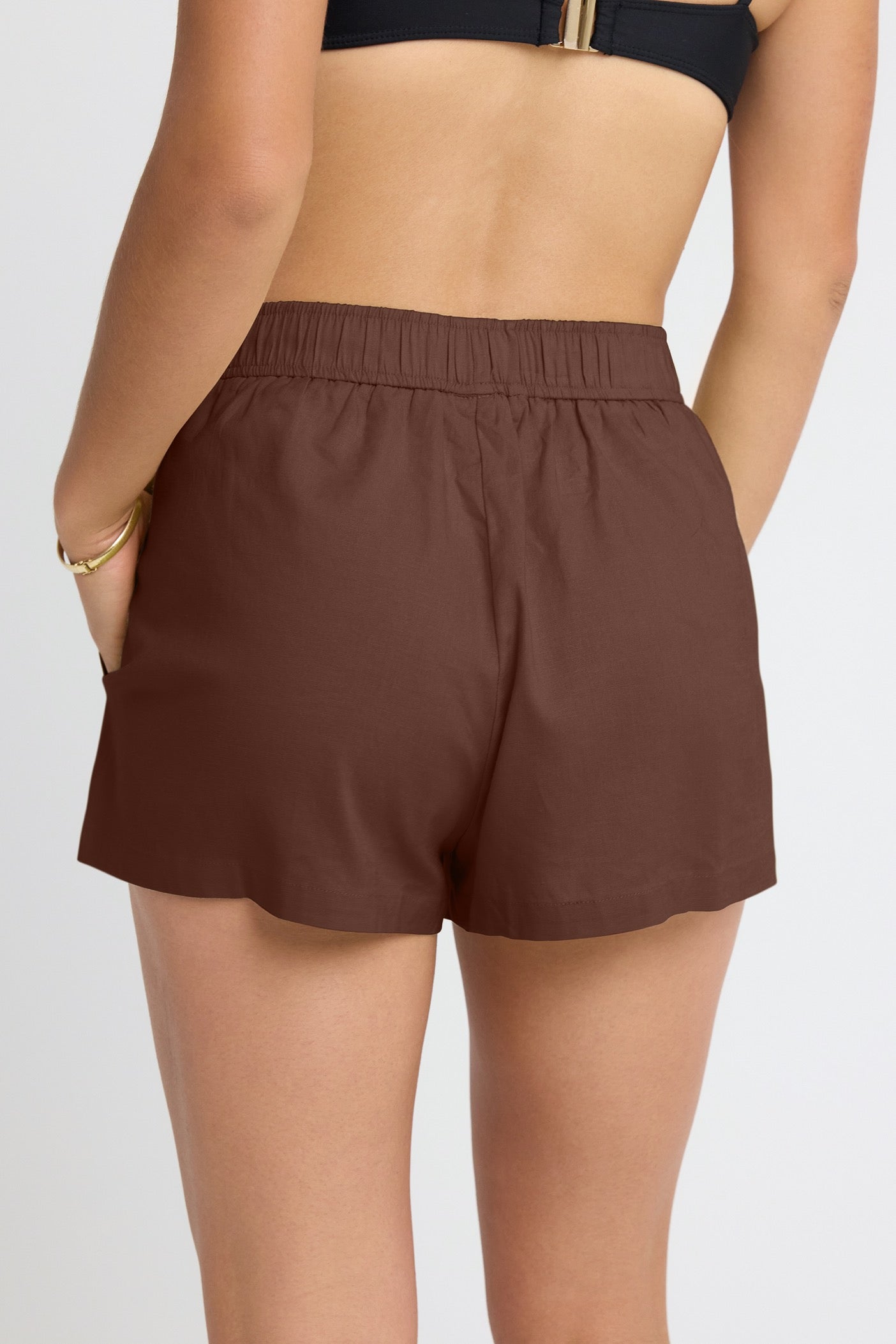 Premium Marlo Linen Boxer Shorts for Men - Soft Breathable Chocolate Brown Underwear | Perfect for Summer, Lounge & Travel Comfort
