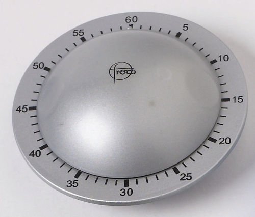 Fresco Bravo Magnetic 60-Minute Kitchen Timer - Silver | Countdown Clock for Cooking, Baking, Exercise & Classroom Activities