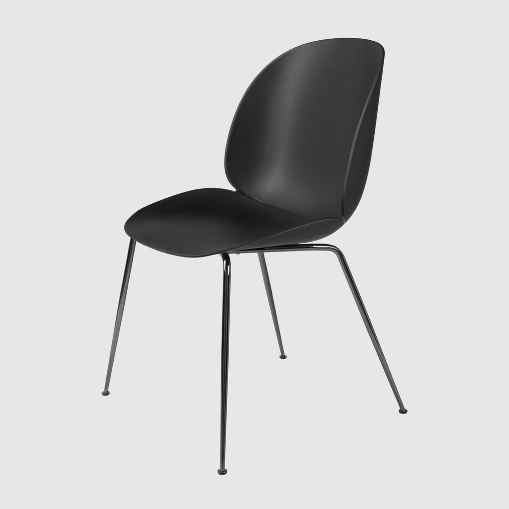 BEETLE DINING CHAIR - Modern Unupholstered Wooden Chair with Conic Base - Perfect for Kitchen, Dining Room & Office Workspace