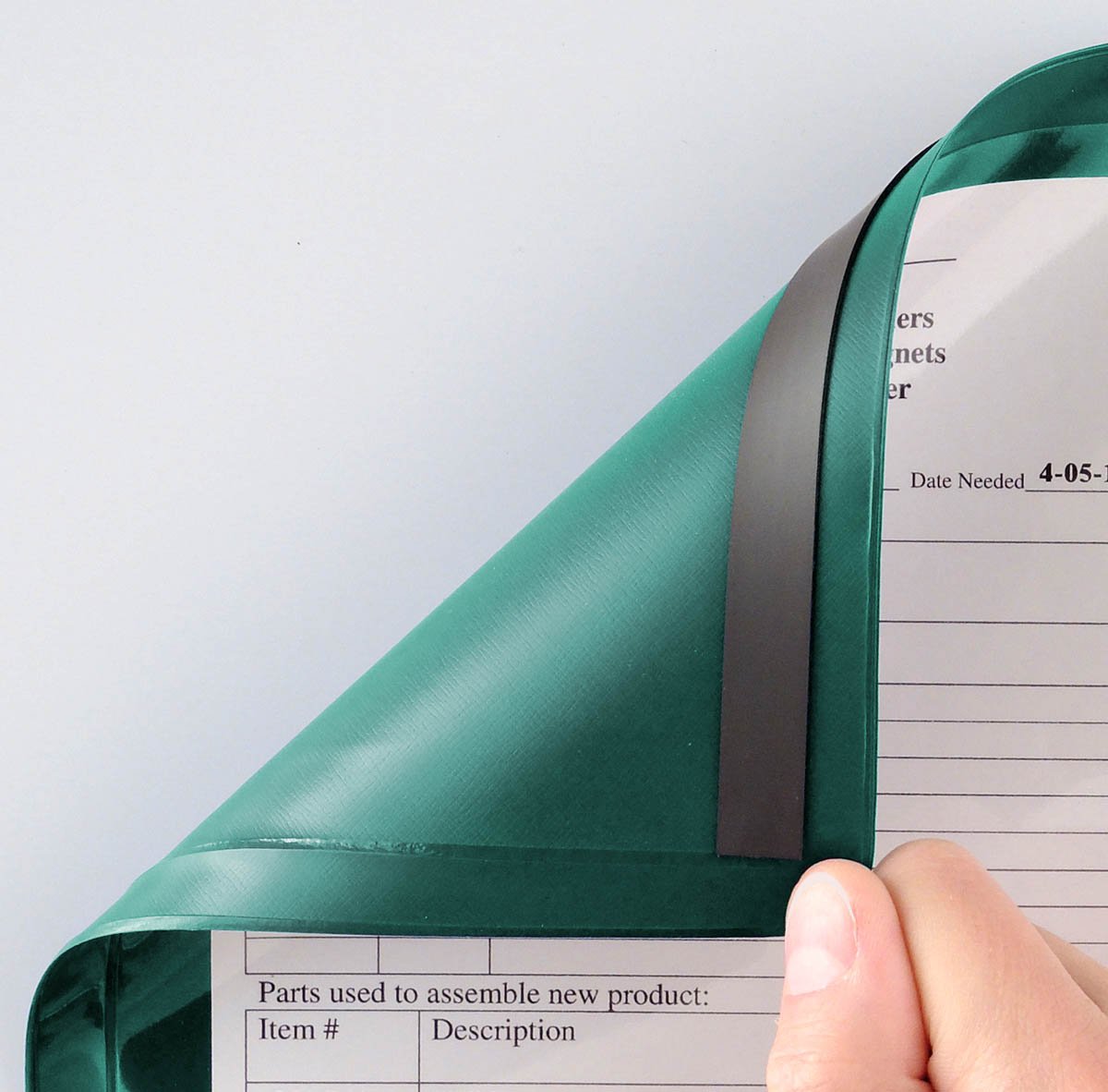 StoreSMART 50-Pack Green Magnetic Document Holders - Window Frame Style - Holds 8.5 x 11 Inch Sheets - Perfect for Office Filing, School Projects & Home Organization (R282PQGM-50)