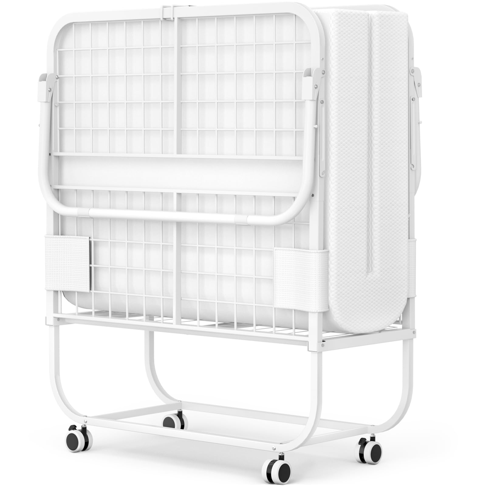 Homieasy Folding Bed with Memory Foam Mattress - Portable Rollaway Guest Bed for Adults, 75