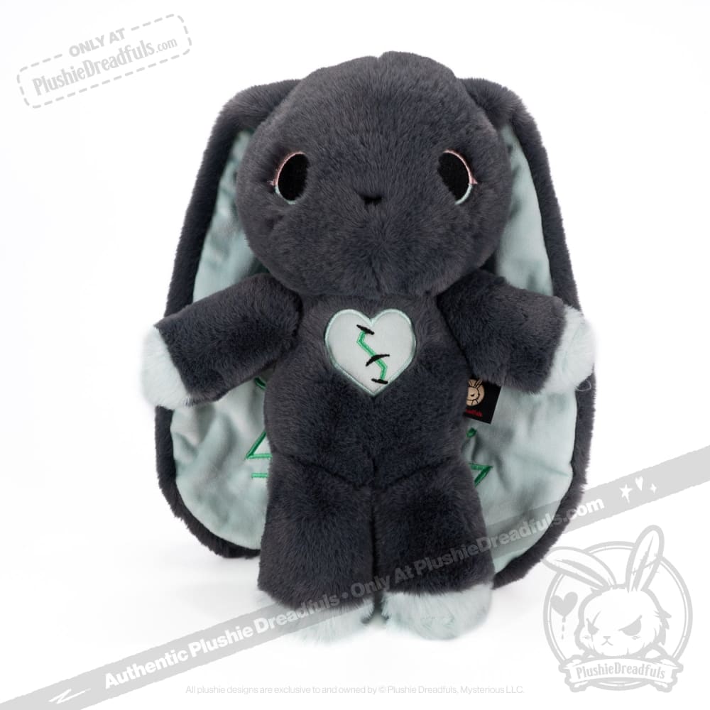 Plushie Dreadfuls Trust Issues Bunny Grey Edition - Soft Stuffed Animal Toy for Anxiety Relief & Emotional Support | Perfect for Therapy, Gifts, and Home Decor