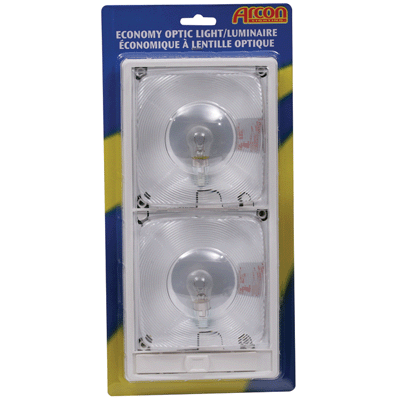 Arcon 11825 Single Light Fixture with White Lens & White Base - Perfect for Bedroom, Living Room, and Office Lighting
