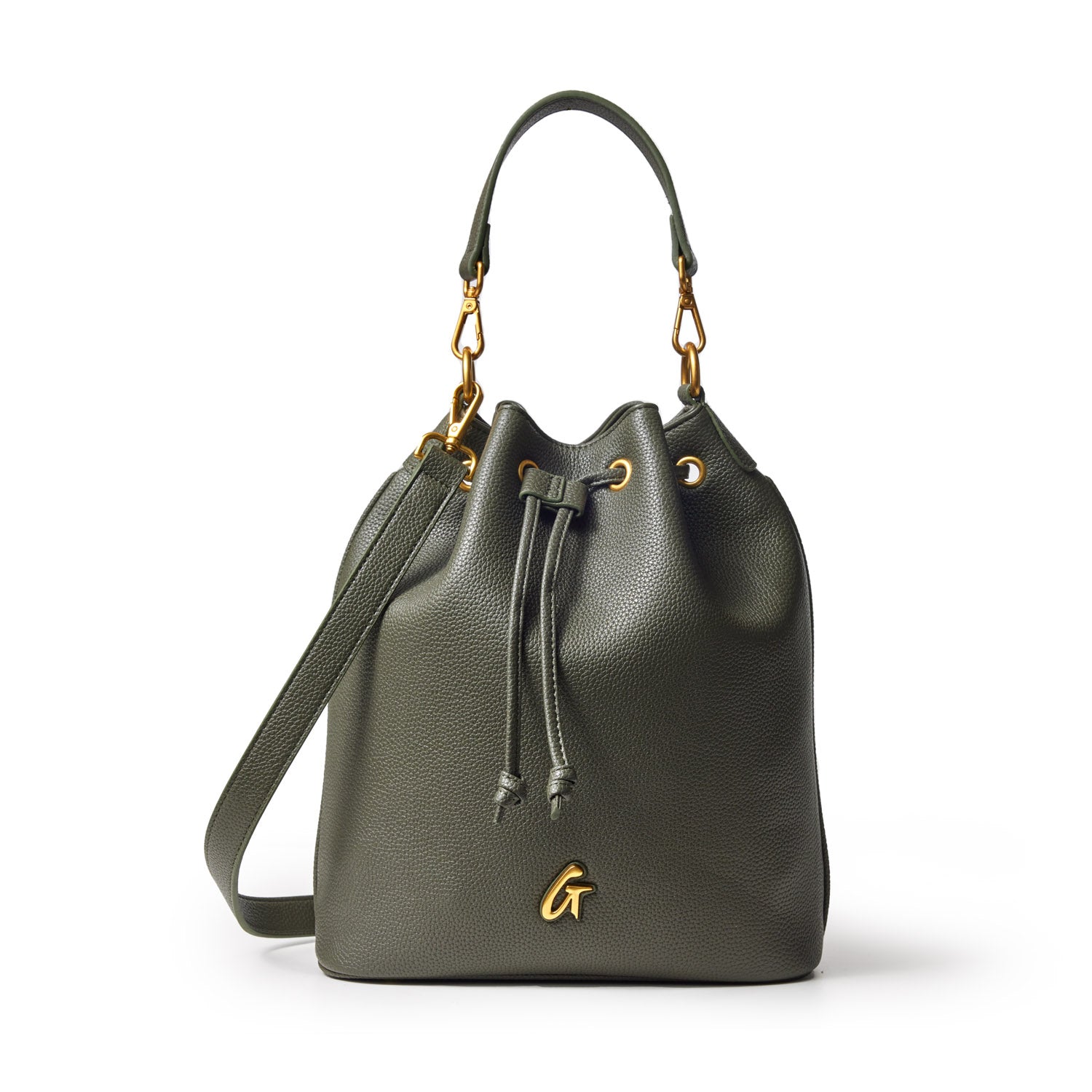 Large Pebble Bucket Bag in Olive Green - Stylish & Spacious Handbag for Women, Perfect for Travel, Shopping & Everyday Use