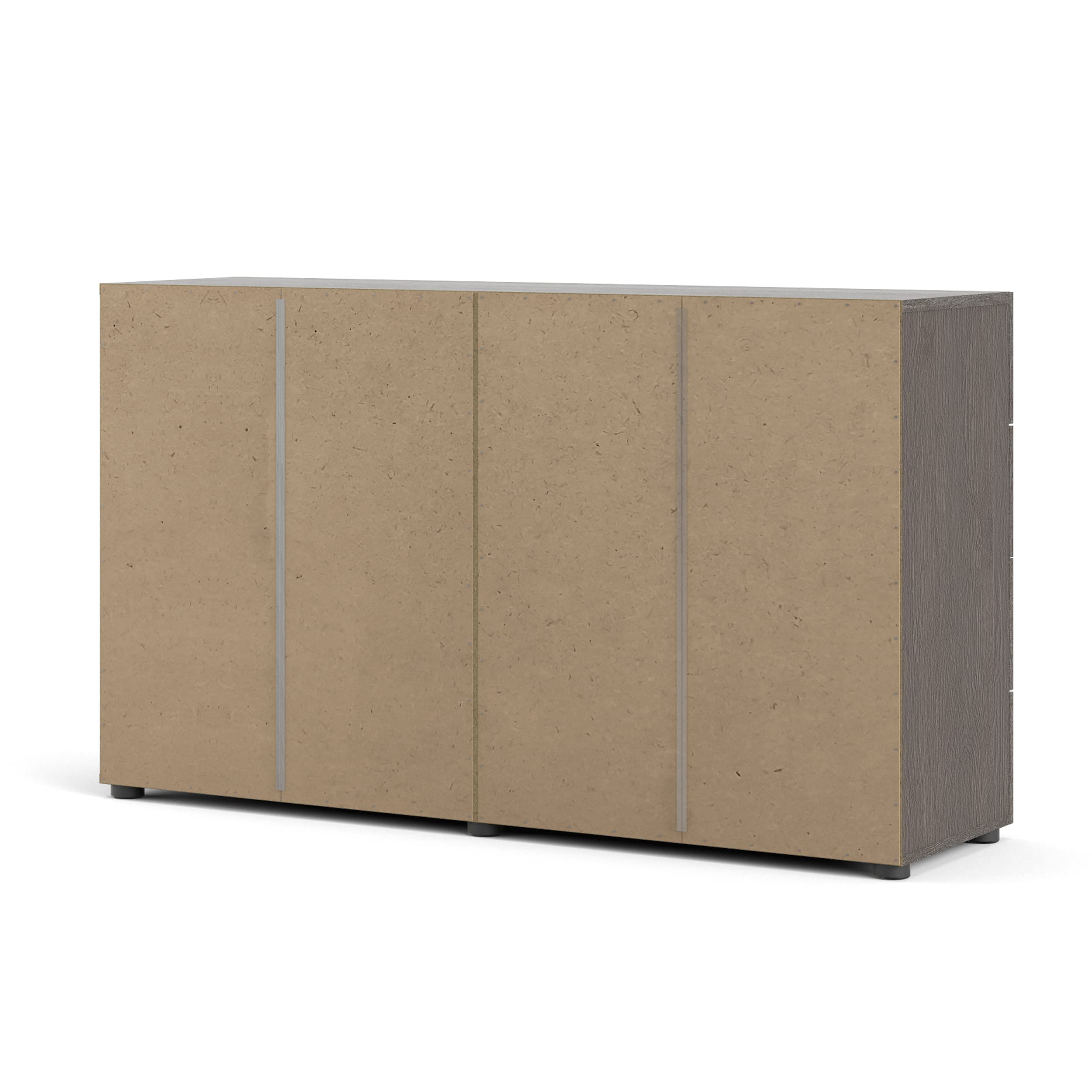 Tvilum 8-Drawer Double Dresser in Dark Chocolate - Modern Bedroom Storage Solution for Clothes, Linens & Accessories