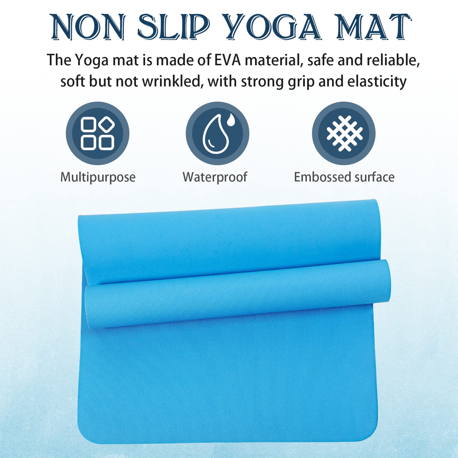 10 Pack Non-Slip Yoga Mats Bulk - 68