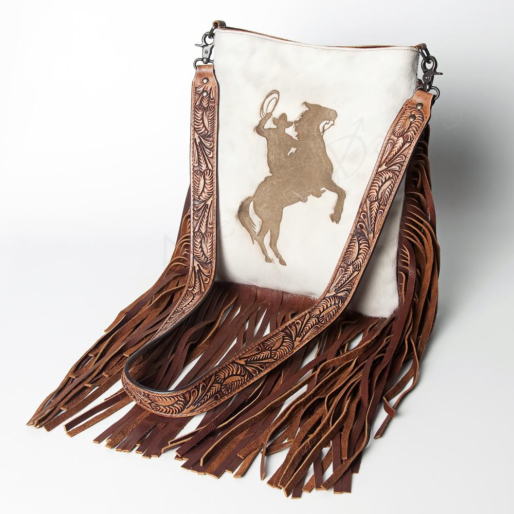 American Darling Yee Haw Hide Purse - Genuine Leather Cowhide Handbag for Women | Perfect for Western Rodeo, Country Music Festivals & Cowgirl Fashion Accessories