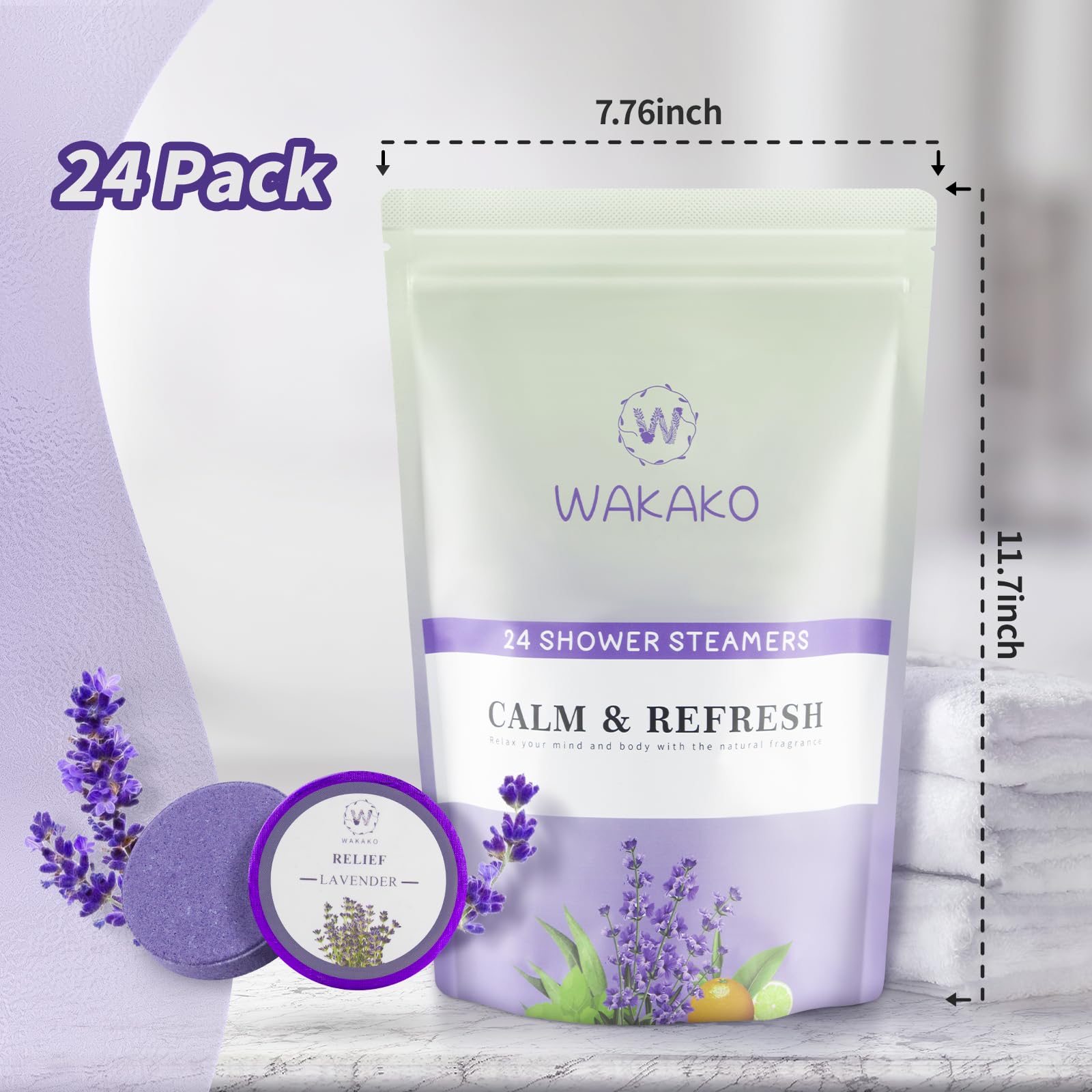 24 Pack Aromatherapy Shower Steamers with Essential Oils - Relaxing Shower Bombs for Stress Relief & Self Care - Perfect Valentine's Day, Birthday Gifts for Women - Use in Bathroom for Spa-Like Experience at Home