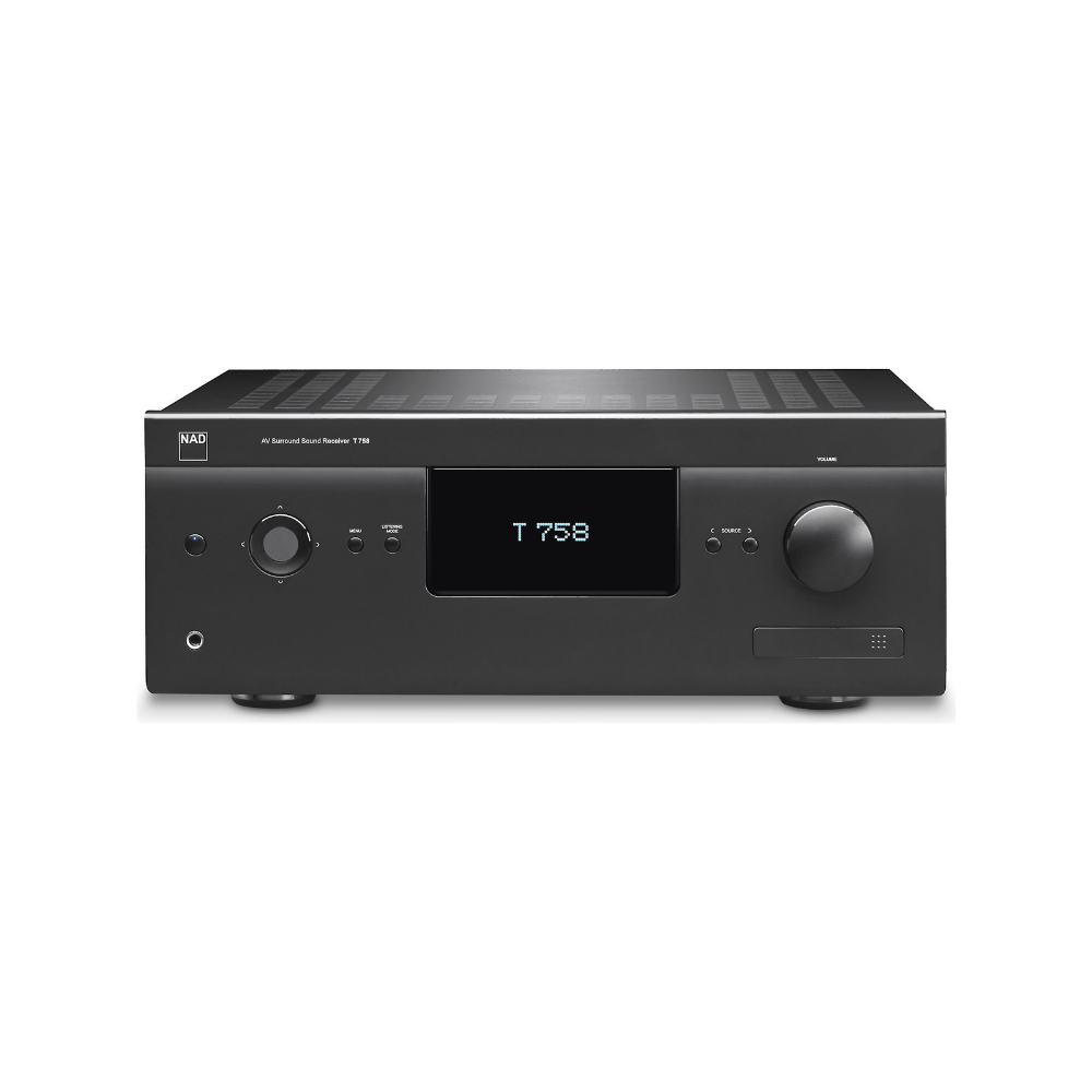 T 758 7.1 Channel AV Surround Sound Receiver - Home Theater Audio System for Movies, Music & Gaming