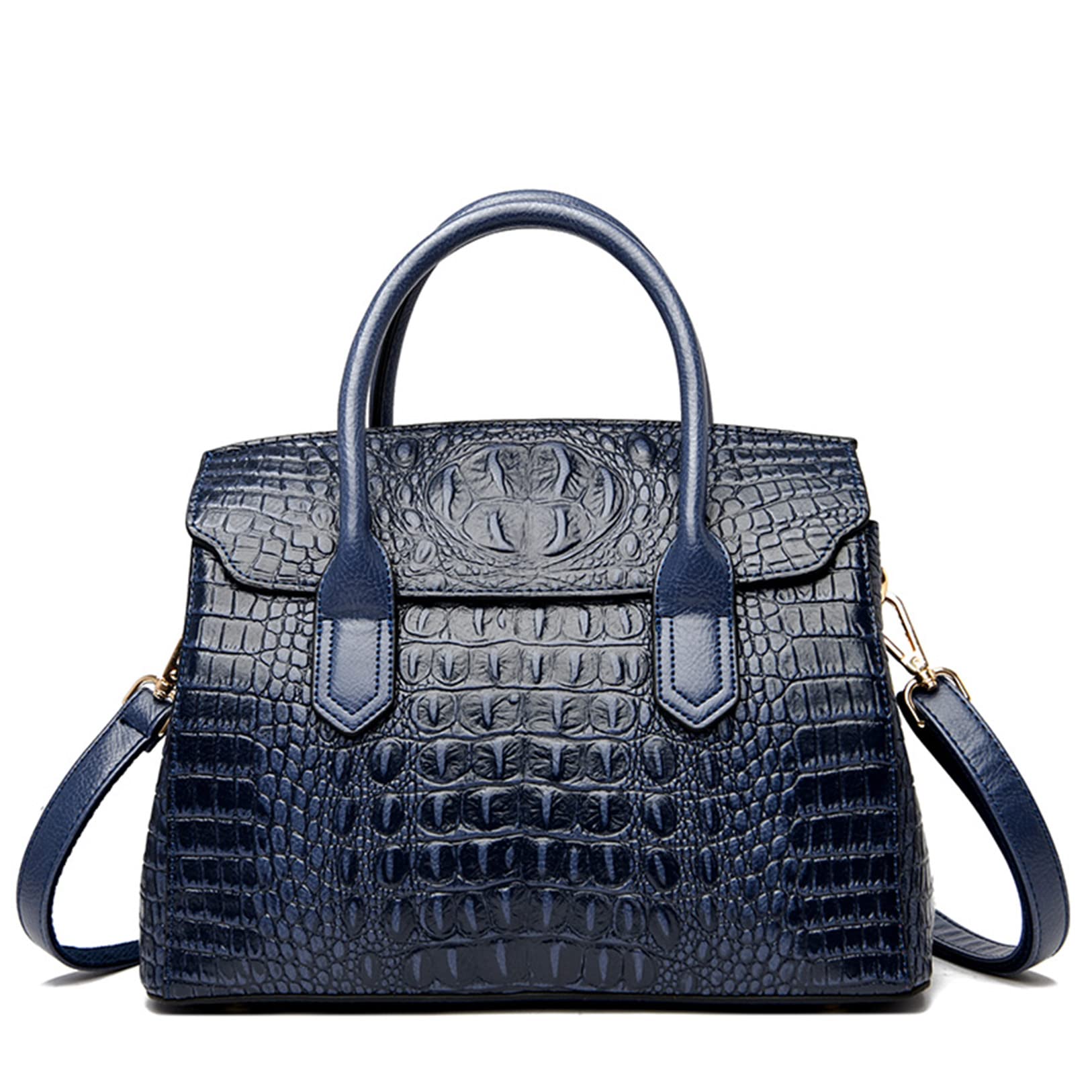 Luxury Women's Crocodile Pattern Leather Handbag - Stylish Shoulder Bag & Top Handle Satchel for Work, Office & Daily Use | Elegant Tote & Flap Purse for Women