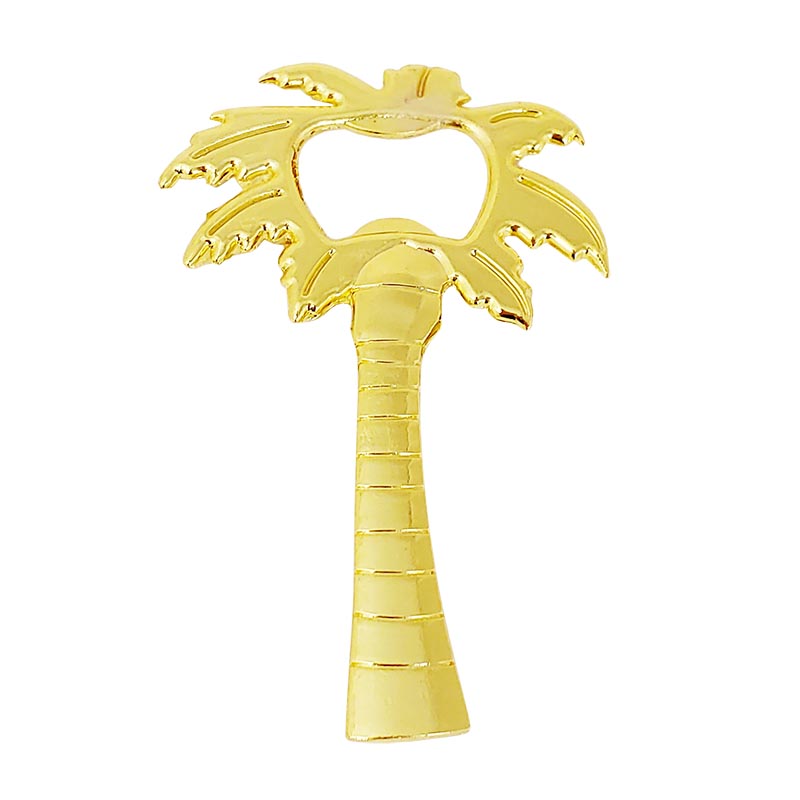 BarConic® Gold Plated Zinc Alloy Palm Tree Bottle Opener - Tropical Party Accessory for Beach Weddings, Poolside Drinks & Summer BBQs