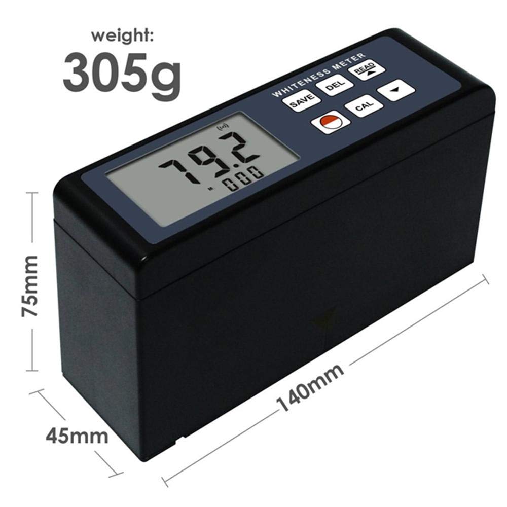 Digital Whiteness Meter Tester 0-120° Measurement for Paint, Paper, Powder, Salt & Flour | Portable Handheld Device with Aluminum Case | Perfect for Quality Control in Manufacturing, Food Processing & Laboratory Testing