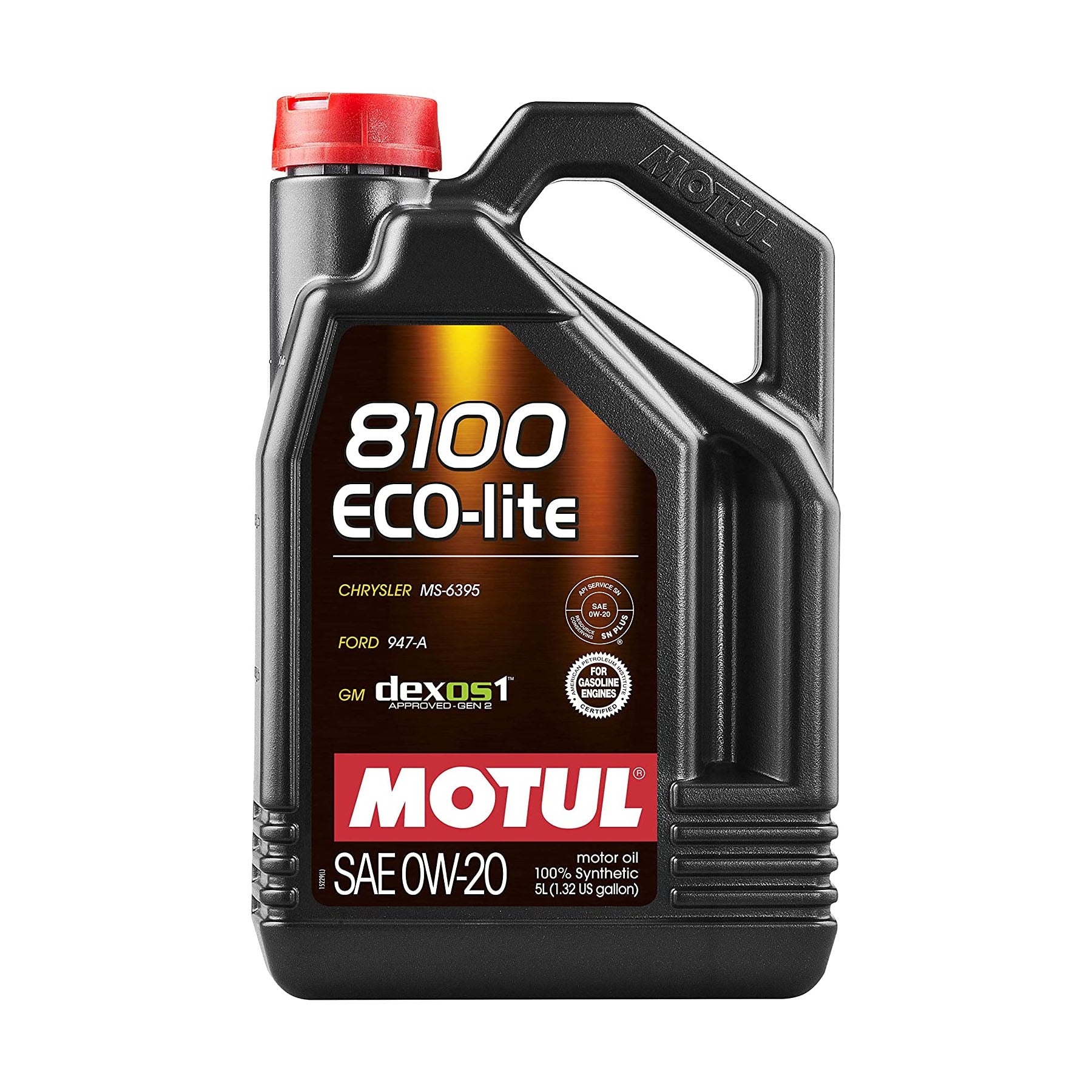 Motul 0W20 ECO lite Full Synthetic Motor Oil - 5 Liter Jug - Advanced Fuel Economy Engine Oil for Cars, Trucks & SUVs - Ideal for Daily Commuting & Highway Driving