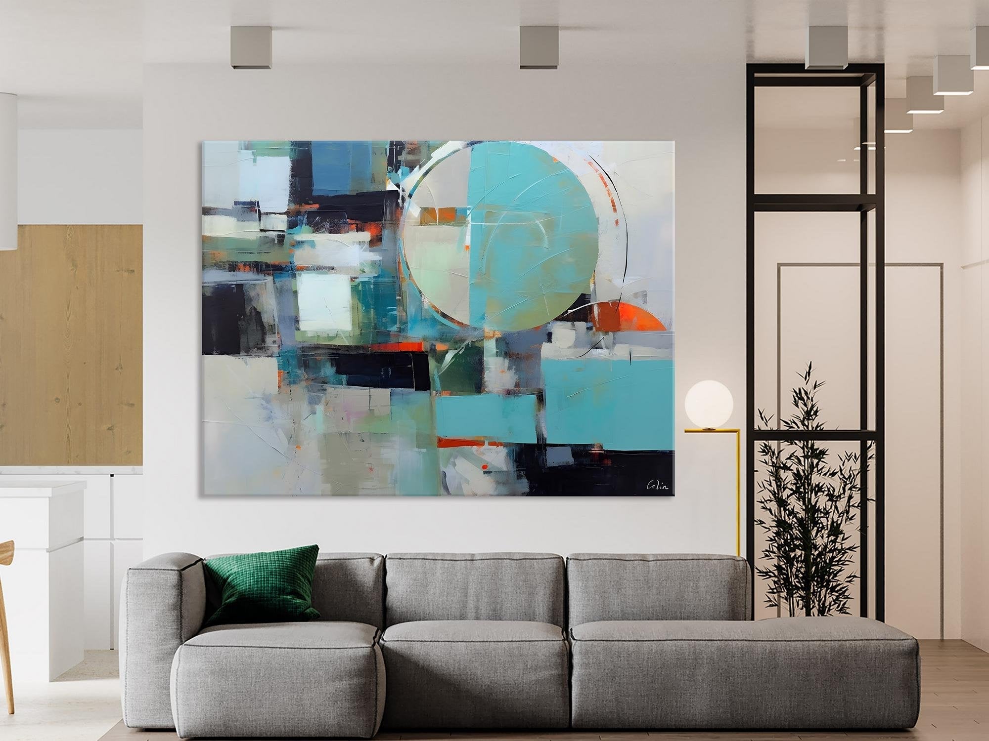 Extra Large Modern Canvas Paintings - Hand Painted Wall Art for Bedroom Decor | Original Acrylic Artwork on Canvas - Perfect for Living Room, Office & Home Interior Design