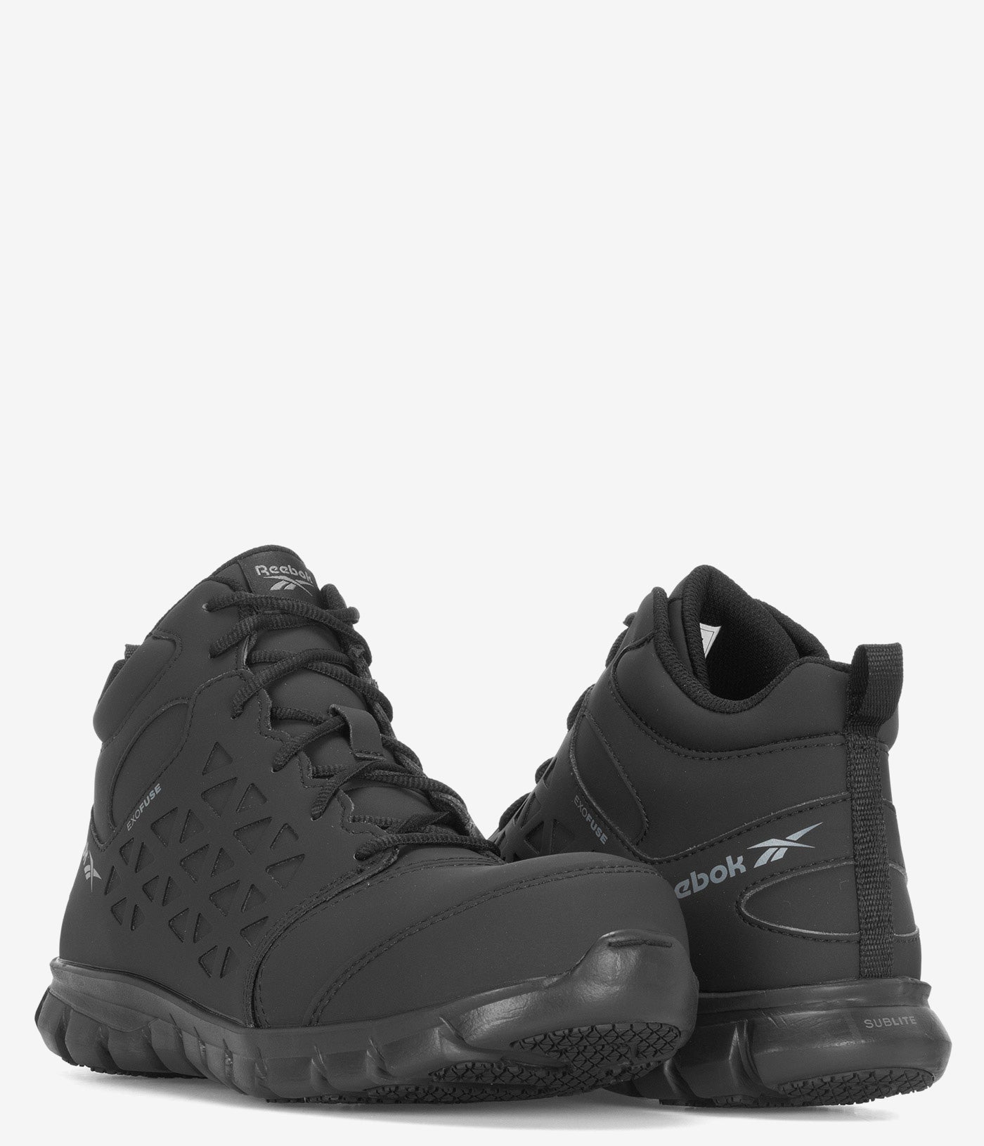 Reebok Sublite Exofuse 6 Composite Safety Toe Work Shoes for Men - Lightweight & Durable Steel Toe Boots for Construction, Warehouse & Industrial Work