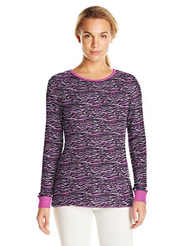 Fruit of the Loom Women's Waffle Thermal Underwear Top - Soft Long Sleeve Shirt for Cold Weather, Warm Base Layer for Winter, Hiking & Outdoor Activities