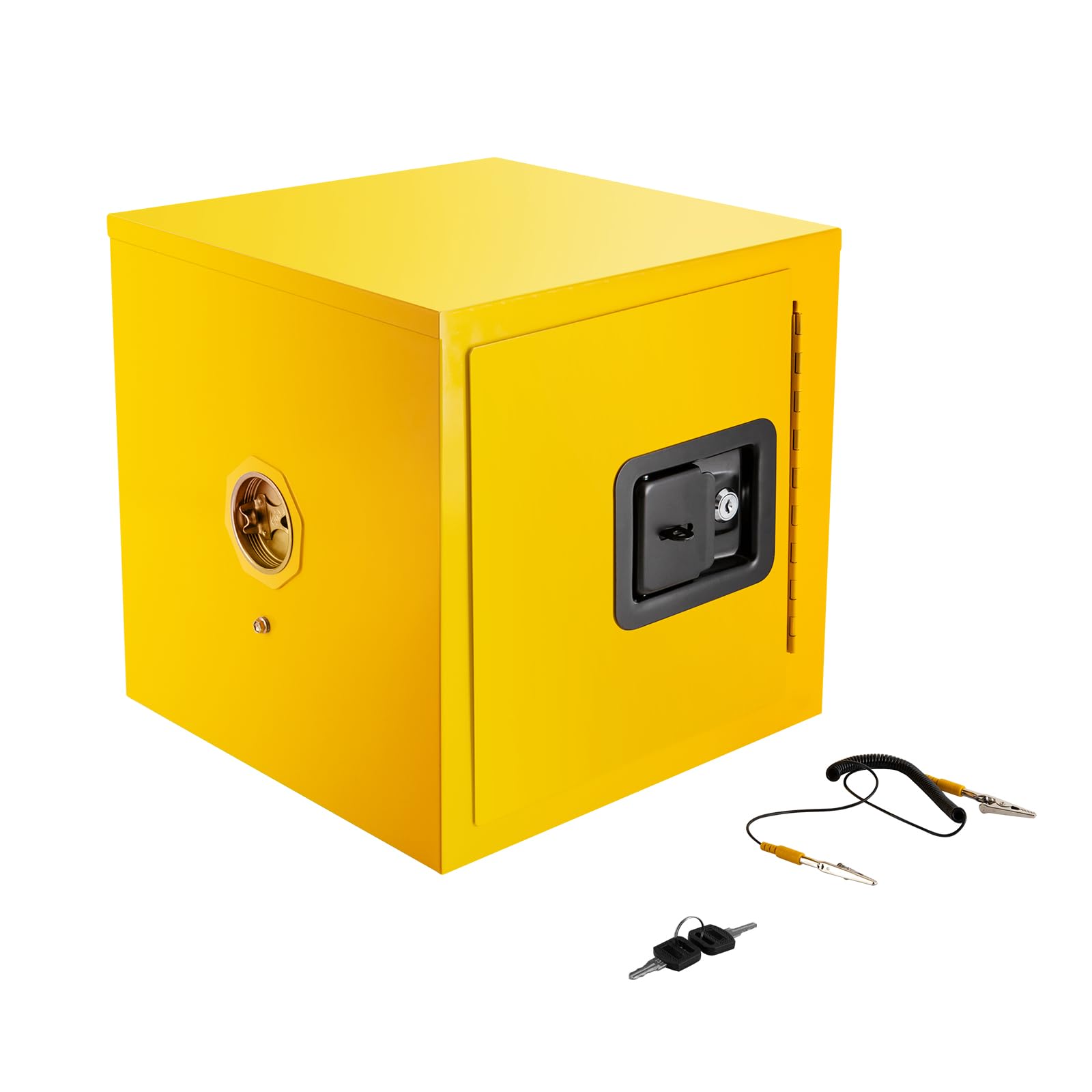 2 Gallon Flammable Safety Storage Cabinet 13x13x13 Inches with Adjustable Shelf - OSHA Compliant for Chemicals, Solvents & Paint - Ideal for Commercial, Industrial & Home Use in Workshops, Garages & Laboratories