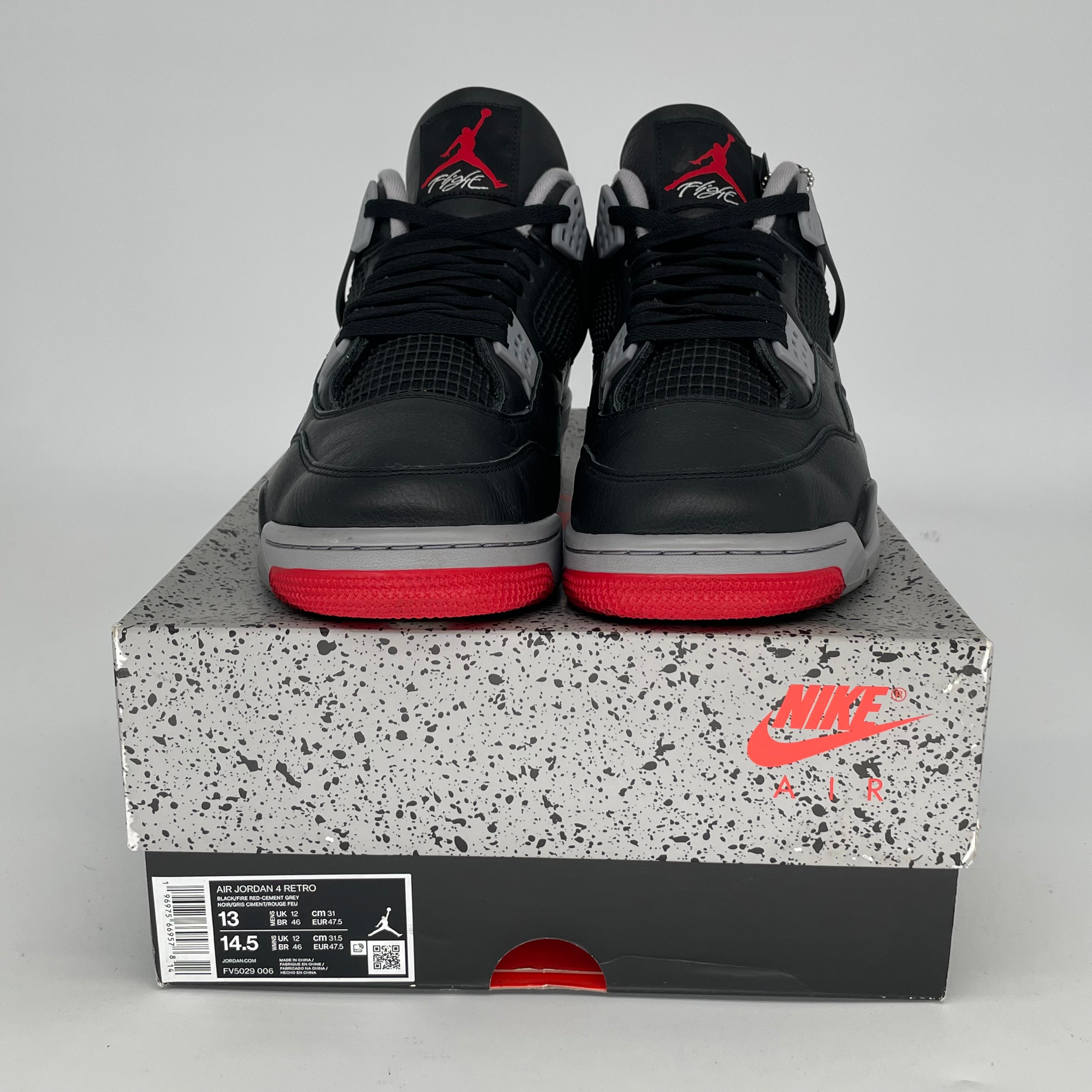 Original Air Jordan 4 Bred Reimagined Men's Basketball Shoes Size 13 (FV5029-006) - Retro Style for Streetwear & Sneaker Collectors | Perfect for Casual Wear, Sports & Sneakerhead Fashion