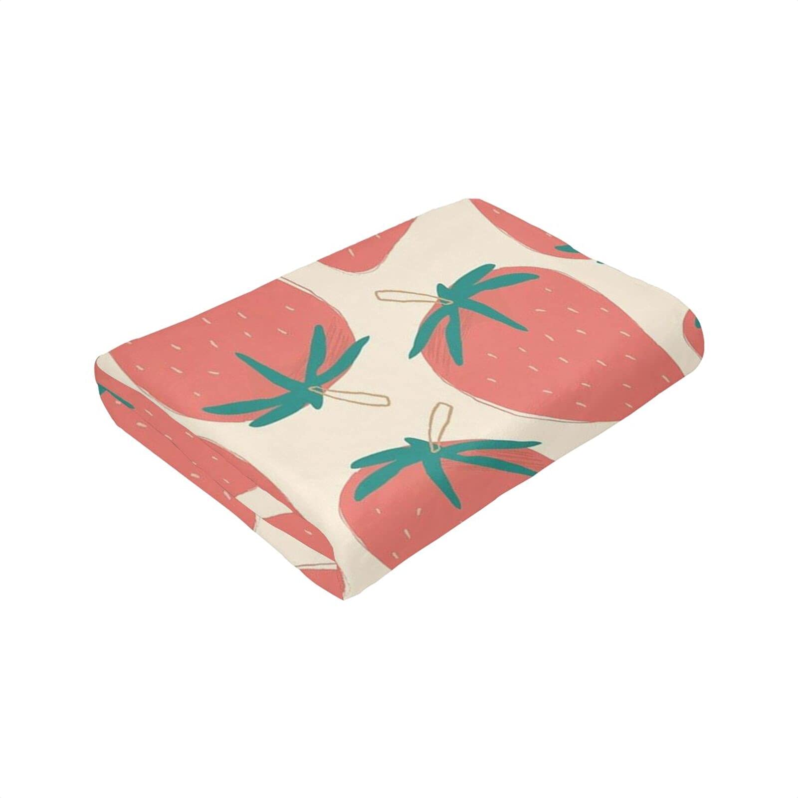 Soft Flannel Strawberry Throw Blanket 60