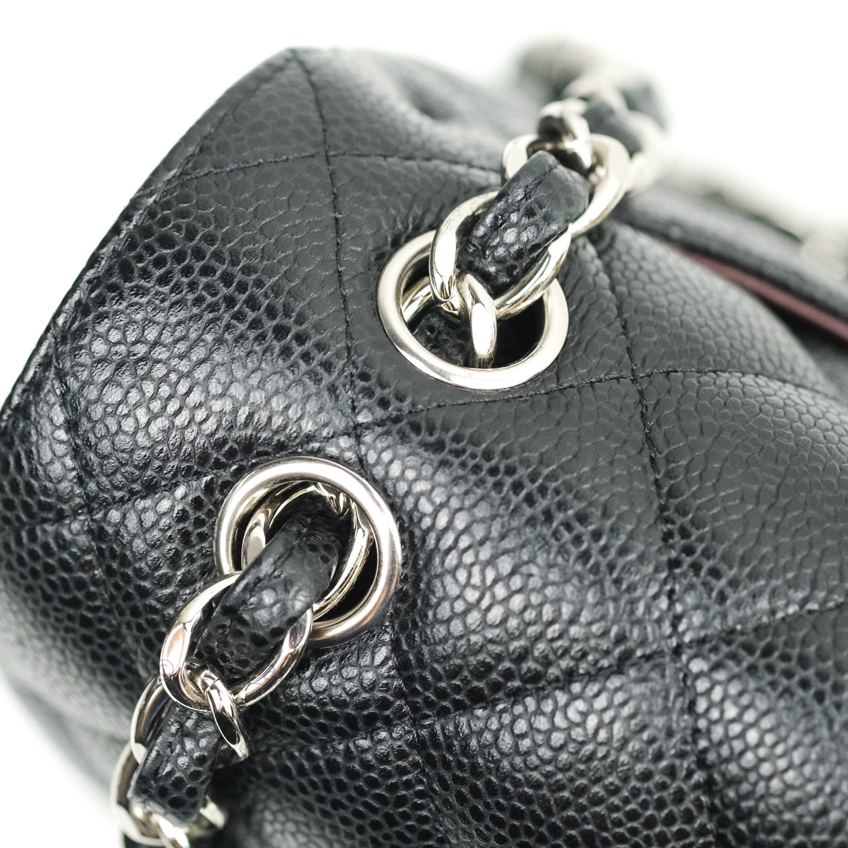 Chanel Classic Jumbo Double Flap Bag in Black Caviar Leather with Silver Hardware | Luxury Designer Handbag for Women | Perfect for Evening Events, Work & Special Occasions