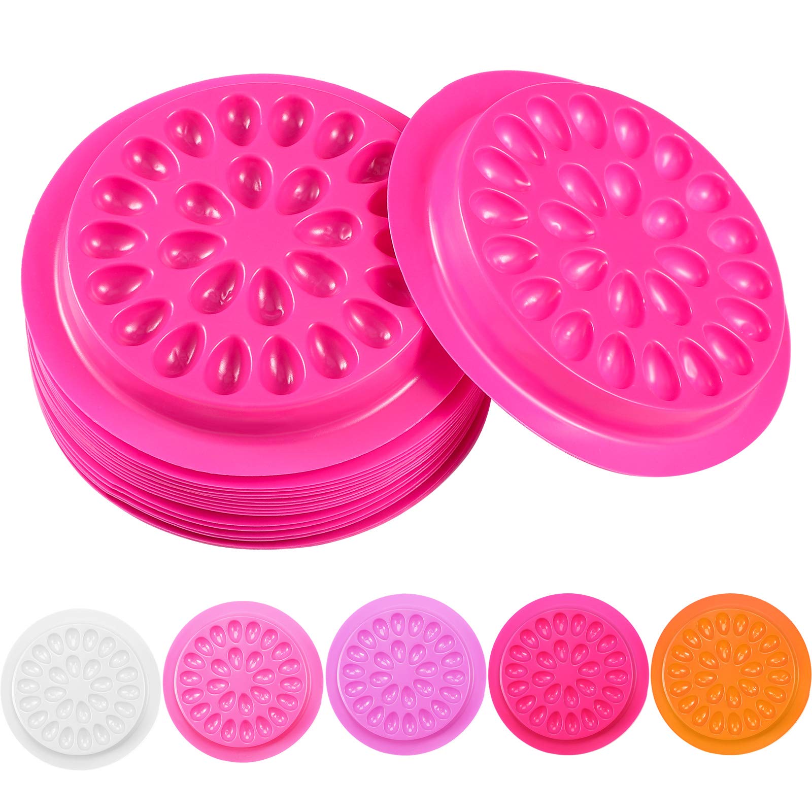 150 Pcs Disposable Eyelash Extension Glue Trays - Pink Plastic Lash Glue Holder & Palette for Professional Lash Artists - Beauty Salon Supplies for Women & Girls - Perfect for Lash Extensions, Volume Lashes & DIY Home Use