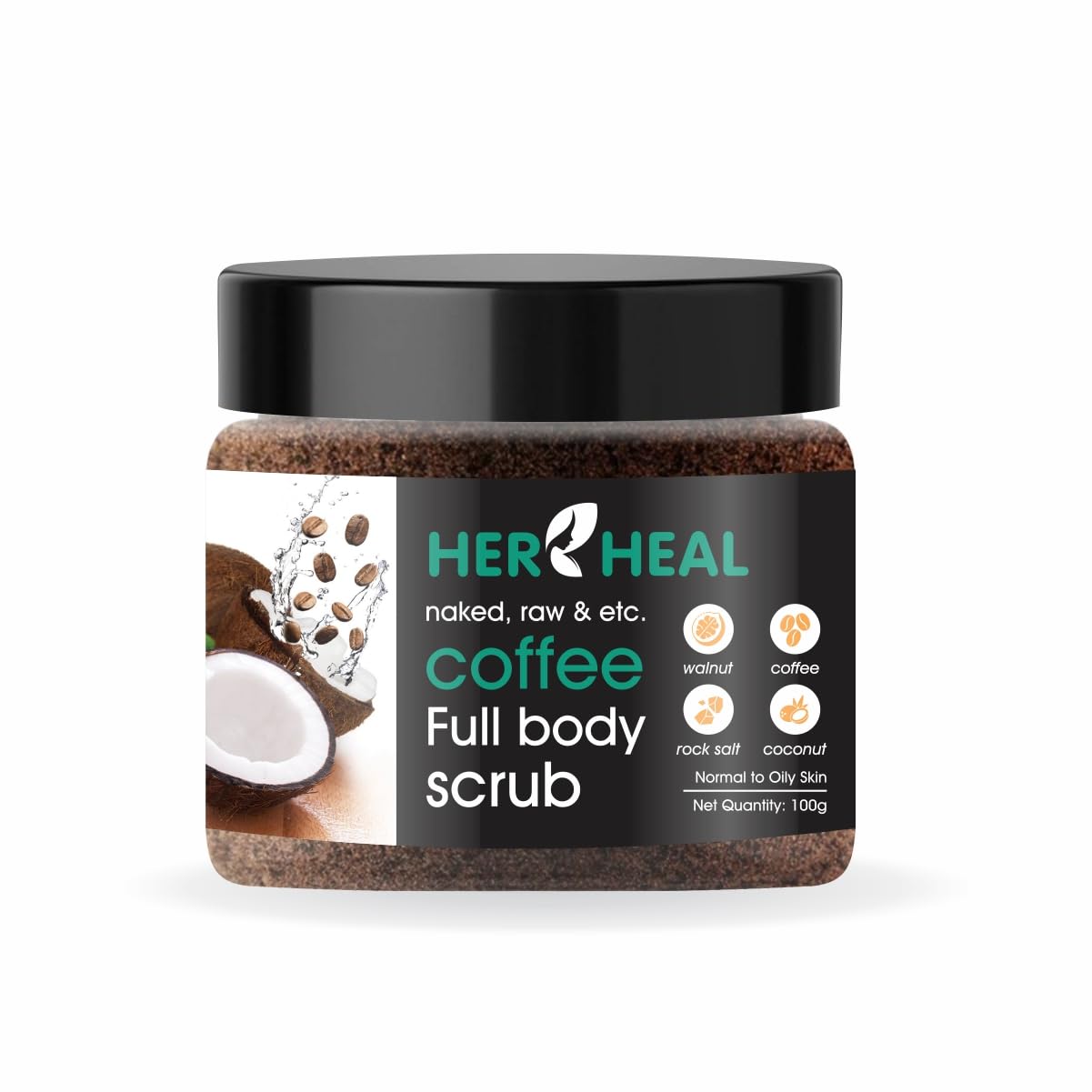 Exfoliating Coffee Body Scrub for Tan Removal & Smooth Skin | Coconut Oil Enriched Detox Scrub for Women & Men | Removes Dead Skin Cells, Dirt & Tan from Neck, Knees, Elbows & Arms | 100g Natural Skincare | Perfect for Post-Workout, Spa Day or Pre-Beach Prep