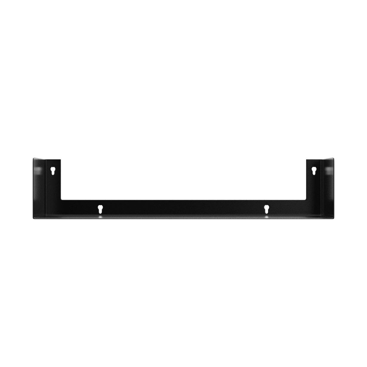 Wallniture Bali Black U-Shaped Floating Shelves - Set of 6 Wall-Mounted Shelves for Books, DVDs, CDs & Home Decor | Perfect for Living Room, Bedroom & Office Organization