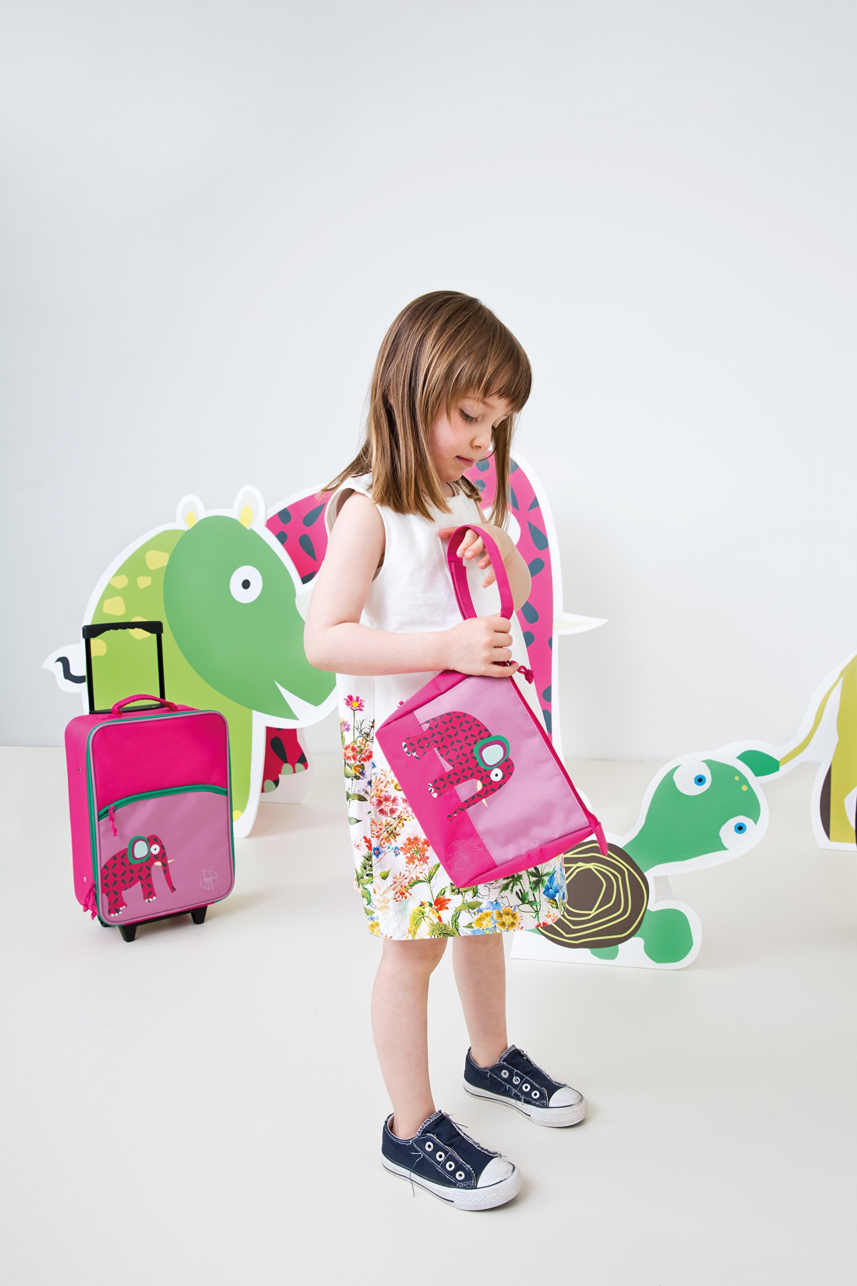 Wildlife Elephant Kids Wash Bag - Simple Version for Travel & Bath Time Fun | Waterproof & Durable Children's Toiletry Organizer