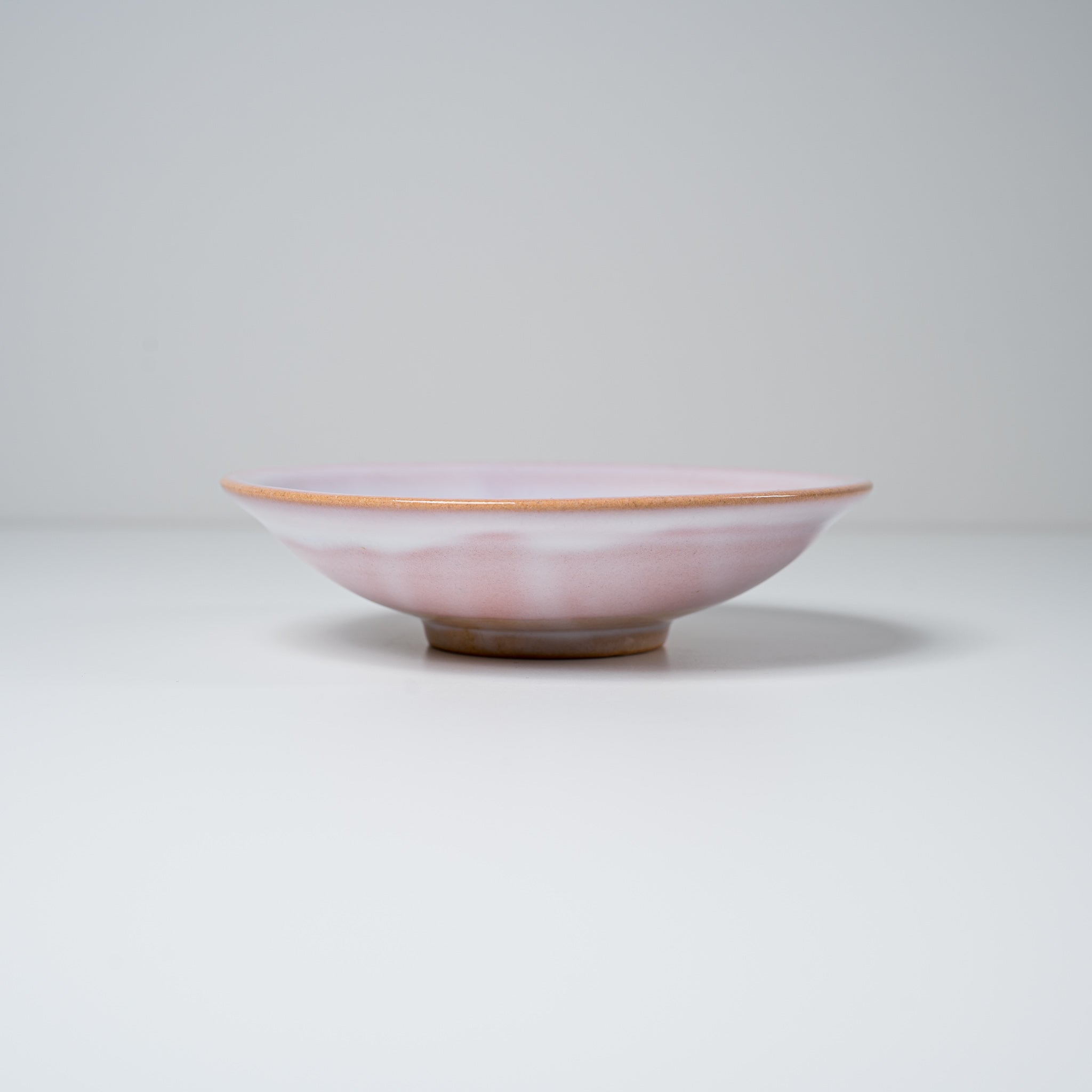 Tenryu Kiln Hagi Ware Small Plate 12cm Milky Pink - Japanese Ceramic Dish for Sushi, Desserts & Home Decor