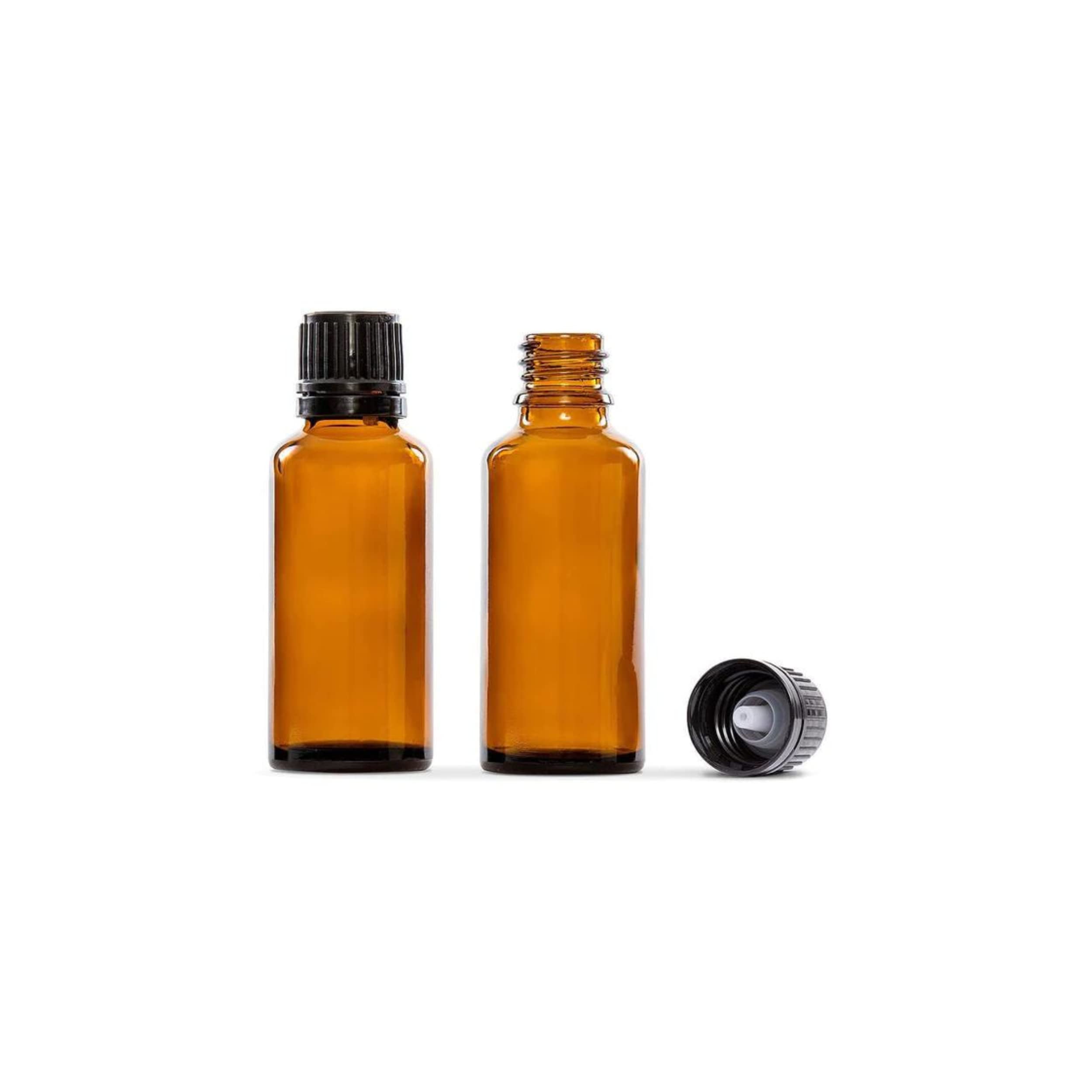 Premium Amber Glass Bottle with Euro Dropper for Essential Oils & Blends - 2 Pack | Aromatherapy, DIY Skincare, Travel-Sized Storage | BODHICHITTA Brand