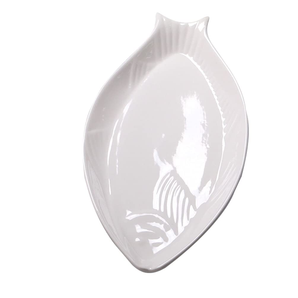 Cabilock White Ceramic Oval Serving Platter - Elegant Appetizer Tray for Sushi, Cheese & Desserts | Perfect for Dinner Parties, Kitchen Storage & Home Entertaining